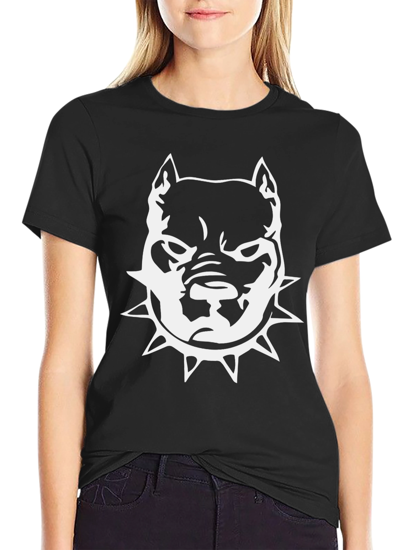 Bold Pitbull Graphic Tee - Black