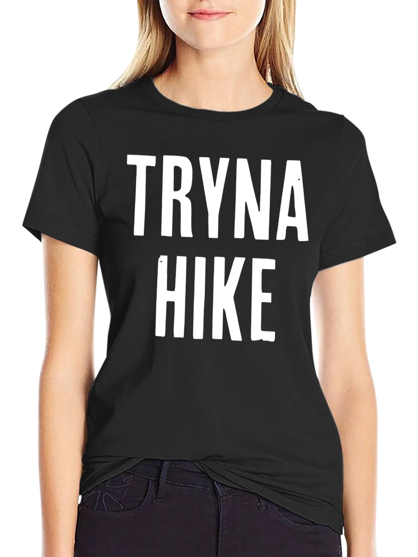 Tryna Hike Graphic Tee - Black