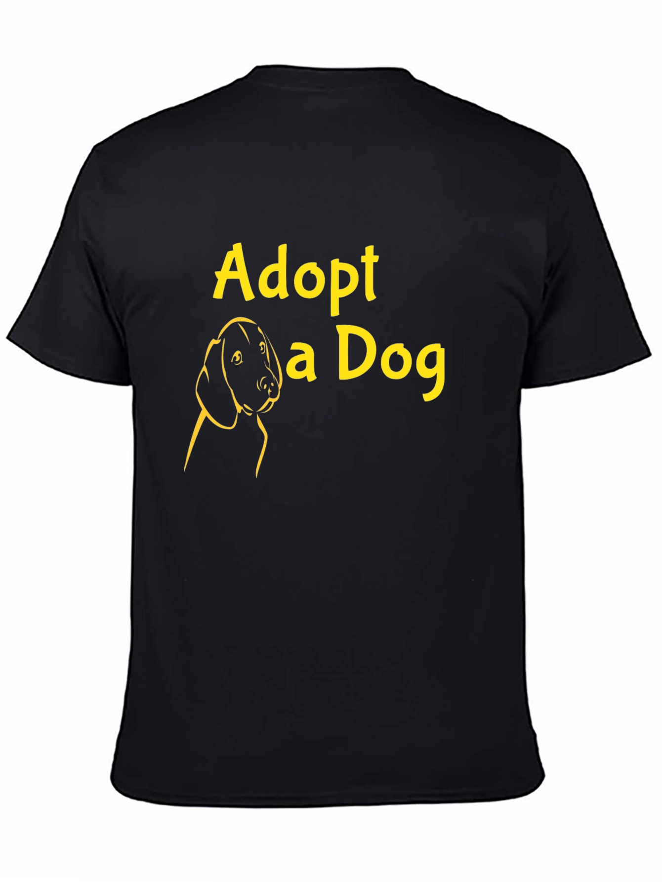 Camiseta Negra Adopta un Perro