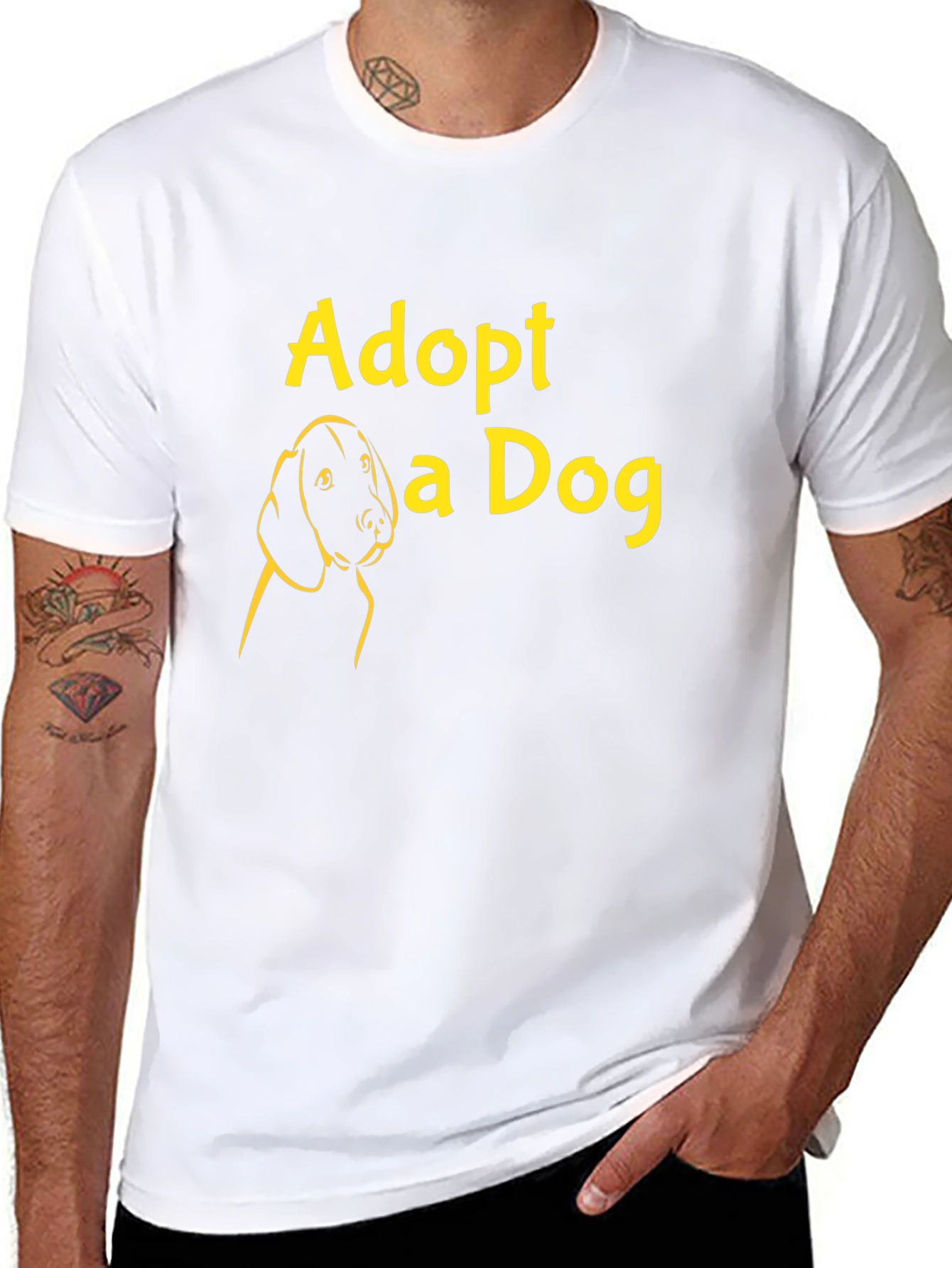 Camiseta Negra Adopta un Perro