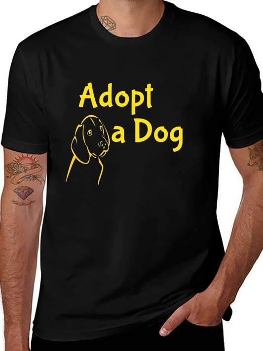 Camiseta Negra Adopta un Perro