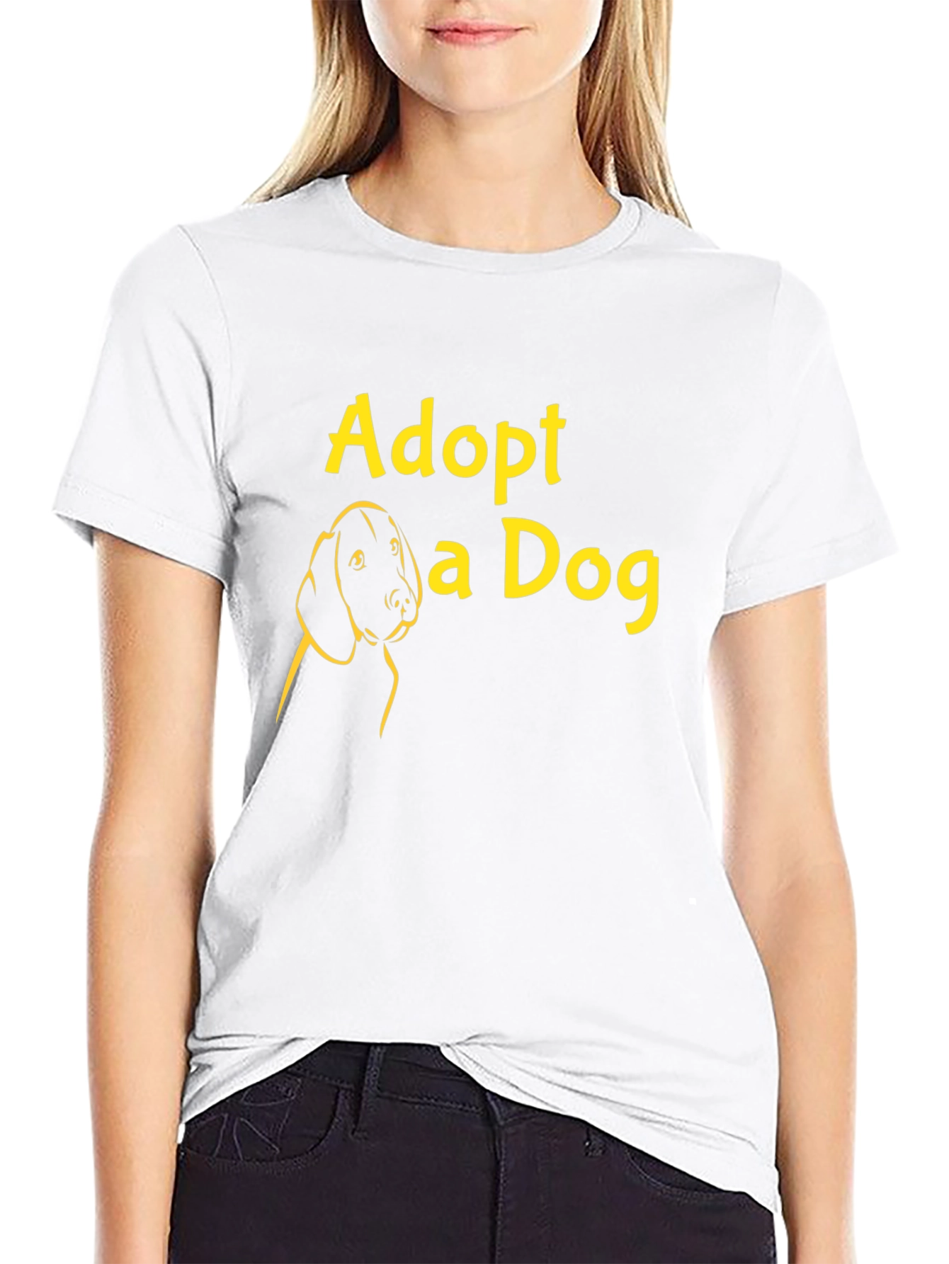 Camiseta Negra Adopta un Perro