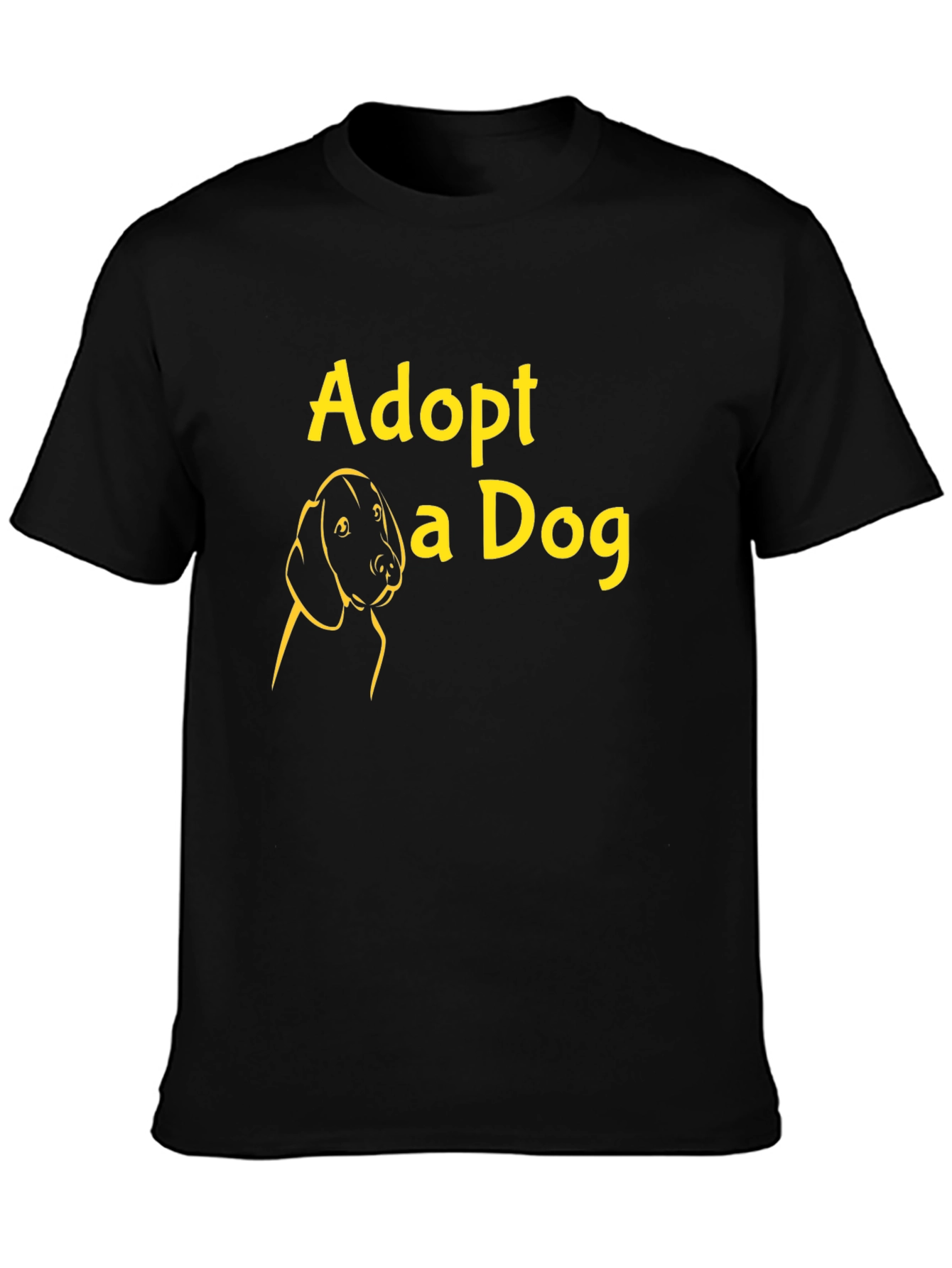 Camiseta Negra Adopta un Perro