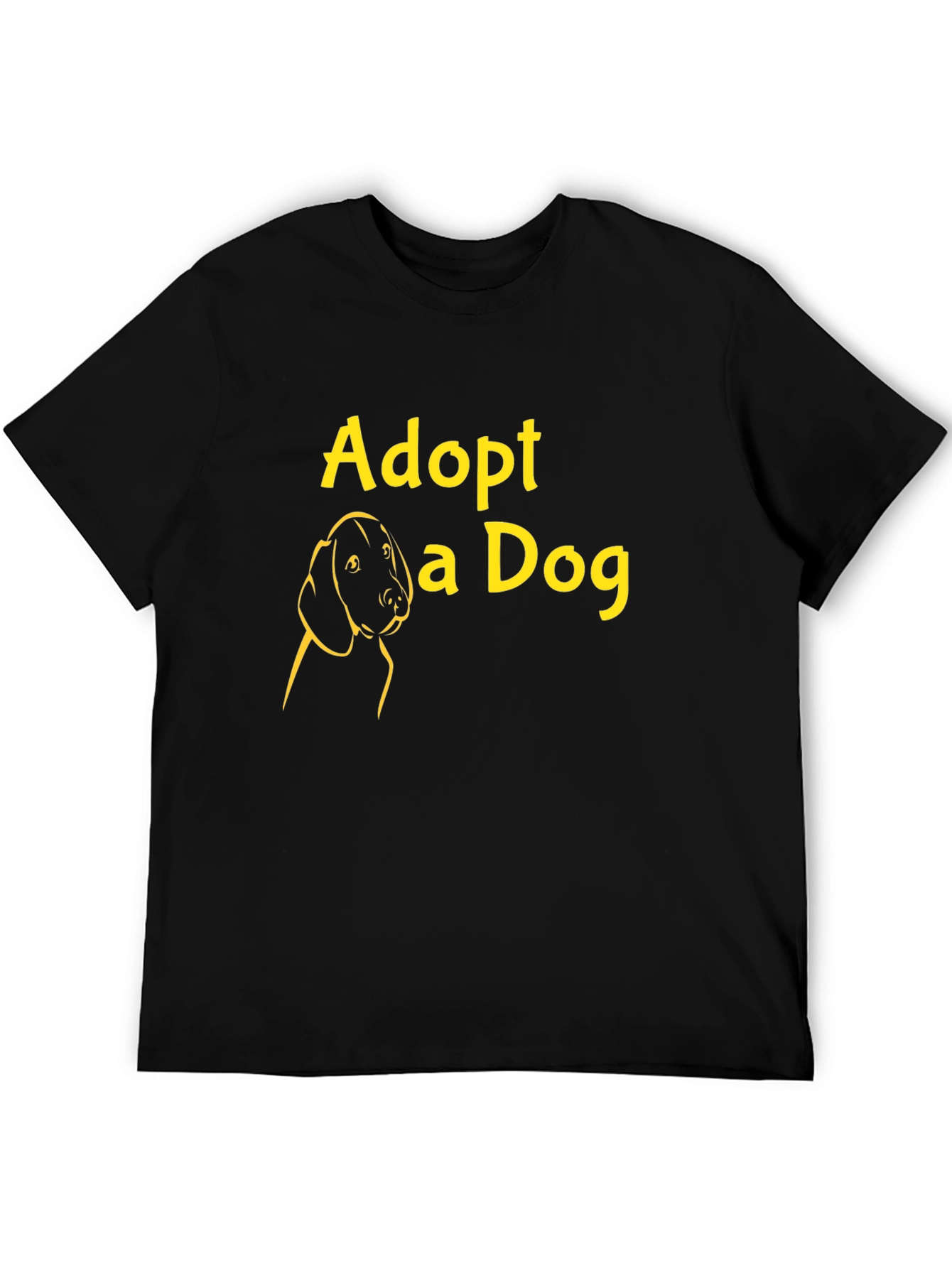 Camiseta Negra Adopta un Perro