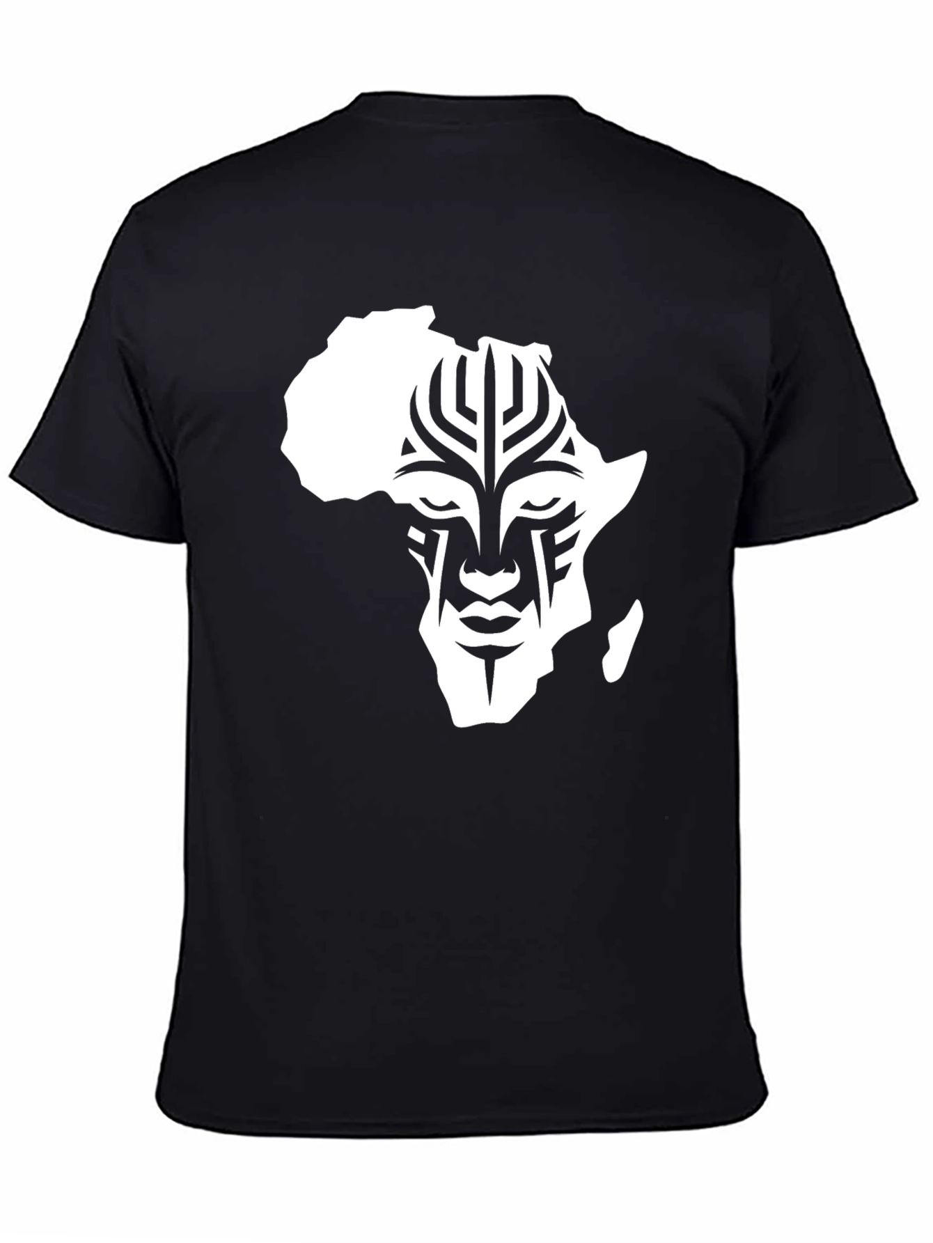 Camiseta Hombre Negra con Diseño África Tribal