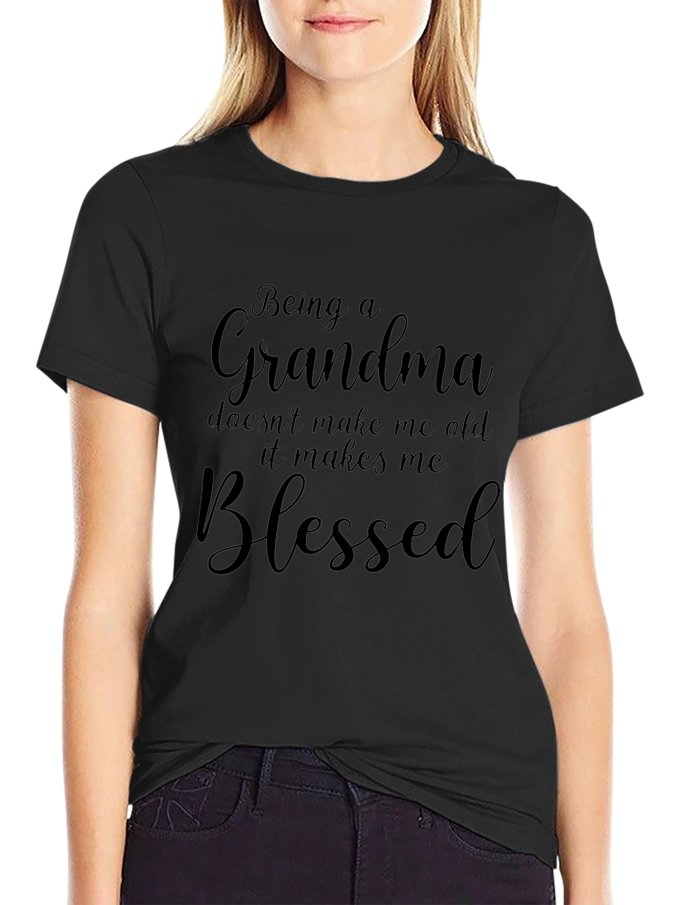 Camiseta Negra: Abuela Bendecida