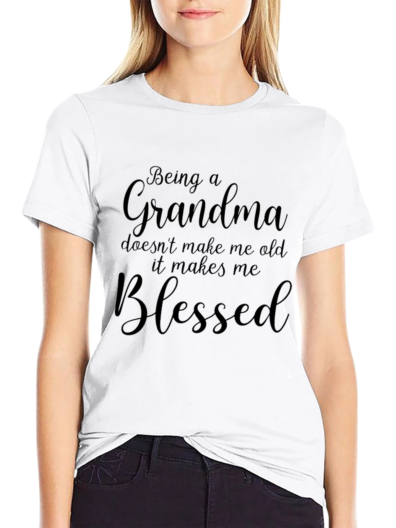 Camiseta Negra: Abuela Bendecida