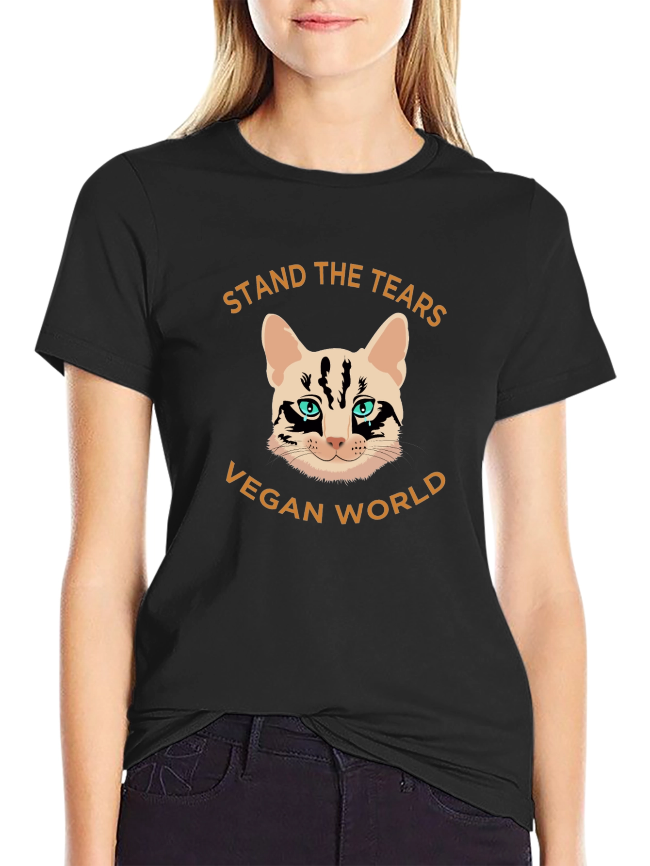 Camiseta Vegana con Diseño de Gato