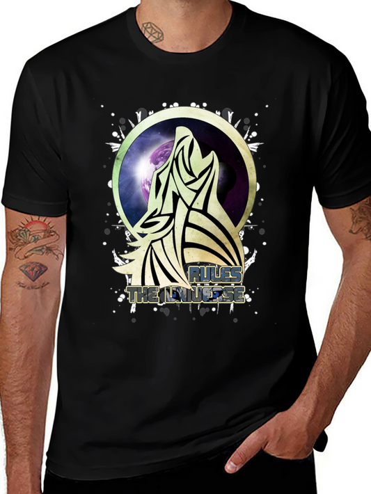 Camiseta Hombre Lobo Espacial