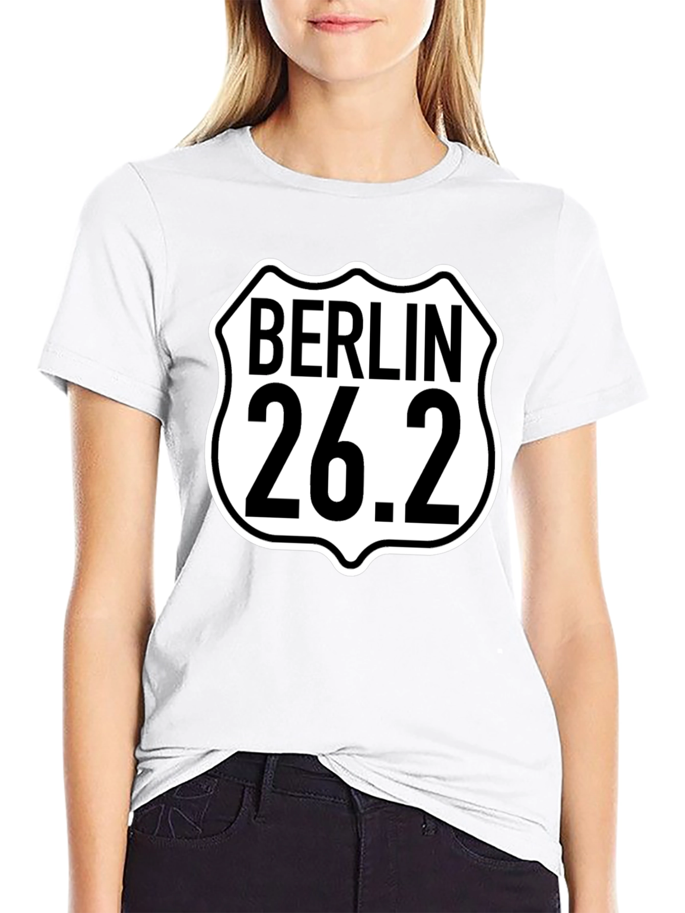 Camiseta Negra Berlín 26.2 Maratón para Hombre