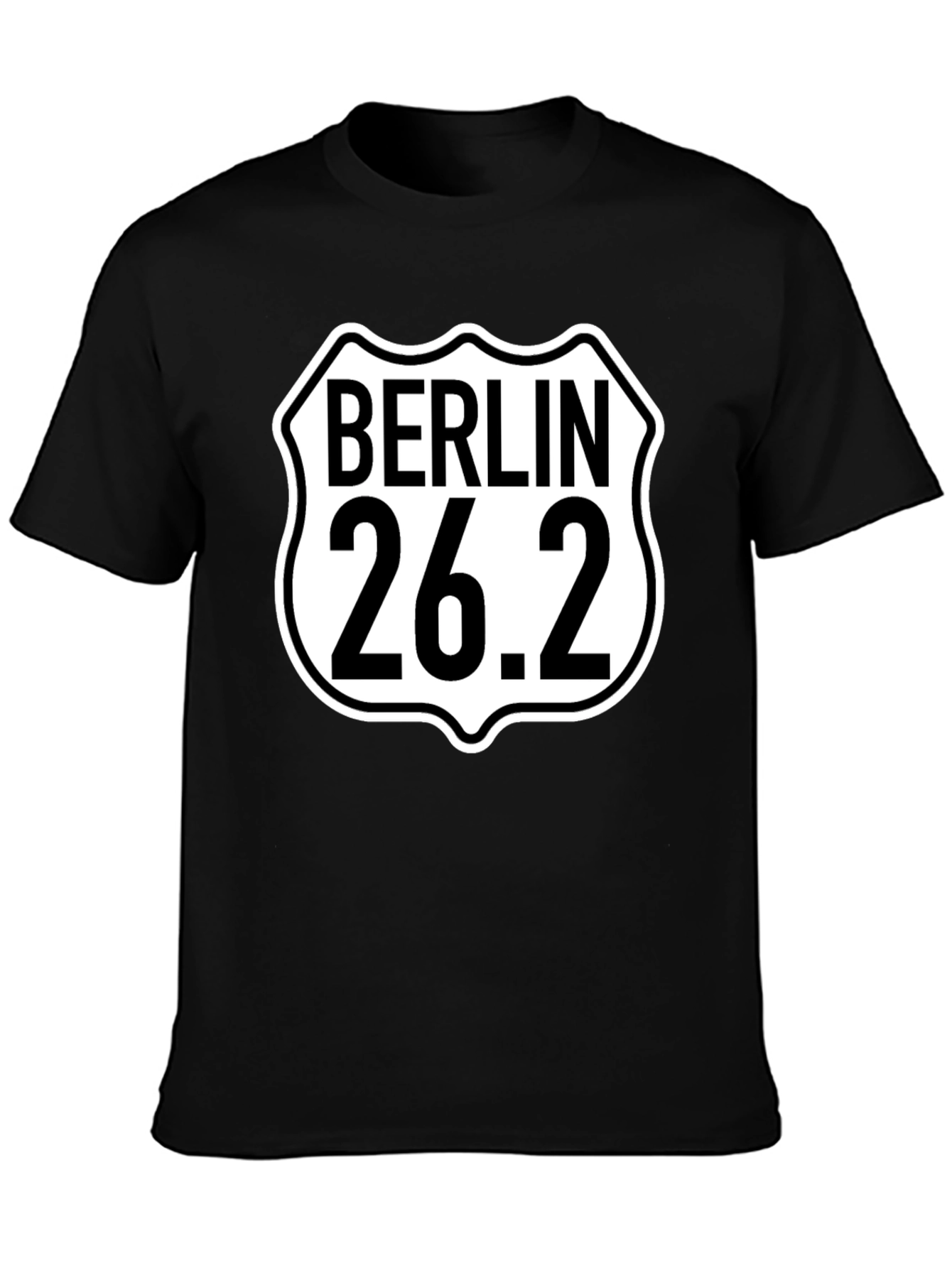 Camiseta Negra Berlín 26.2 Maratón para Hombre