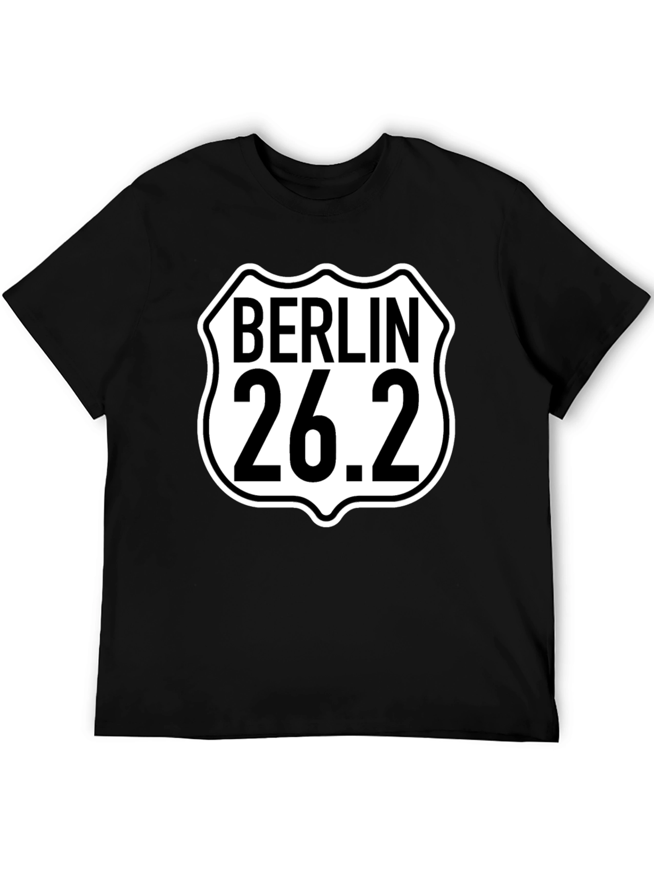 Camiseta Negra Berlín 26.2 Maratón para Hombre