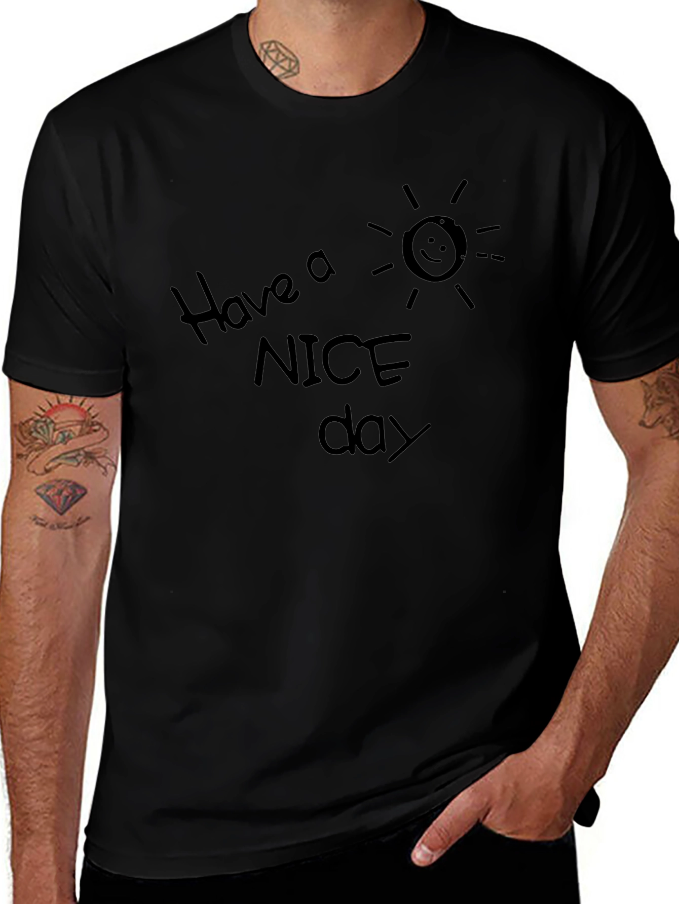 Camiseta Negra: Have a Nice Day