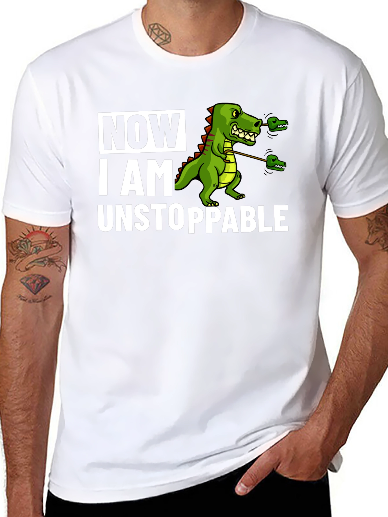 Camiseta Negra con Dinosaurio Imparable