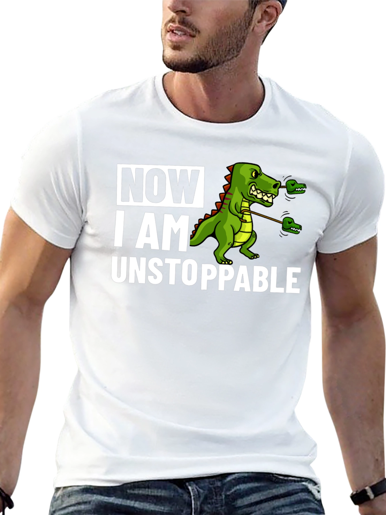 Camiseta Negra con Dinosaurio Imparable