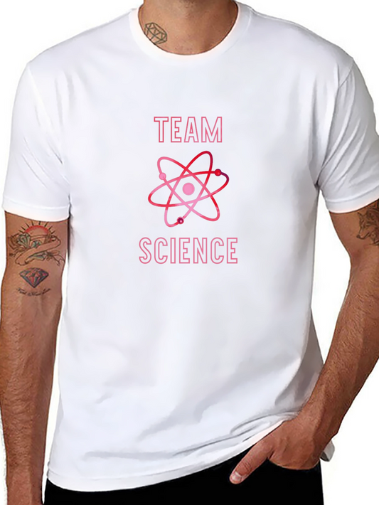 Camiseta Negra Team Science Diseño Atómico