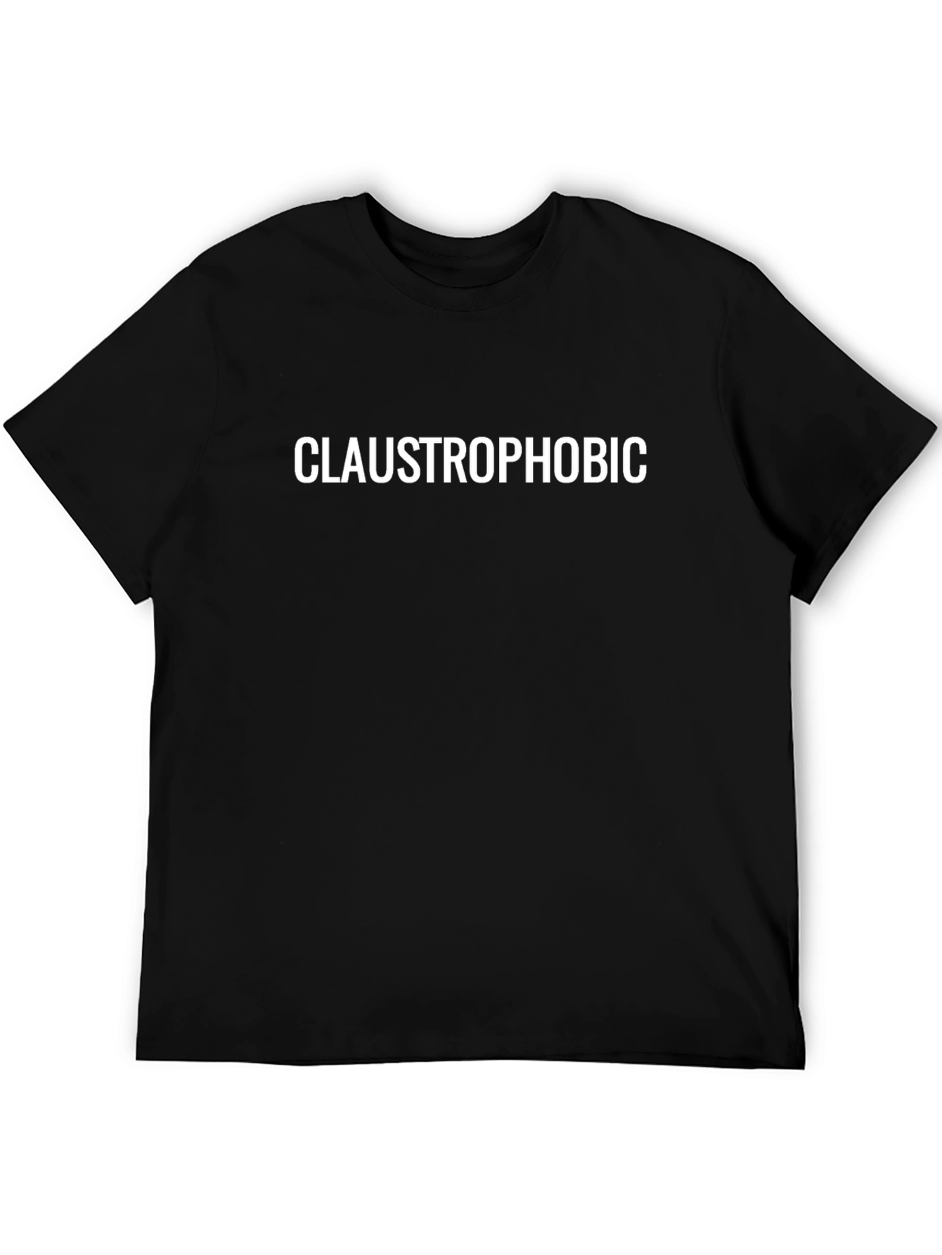 Camiseta Negra Claustrofóbico Hombre Algodón