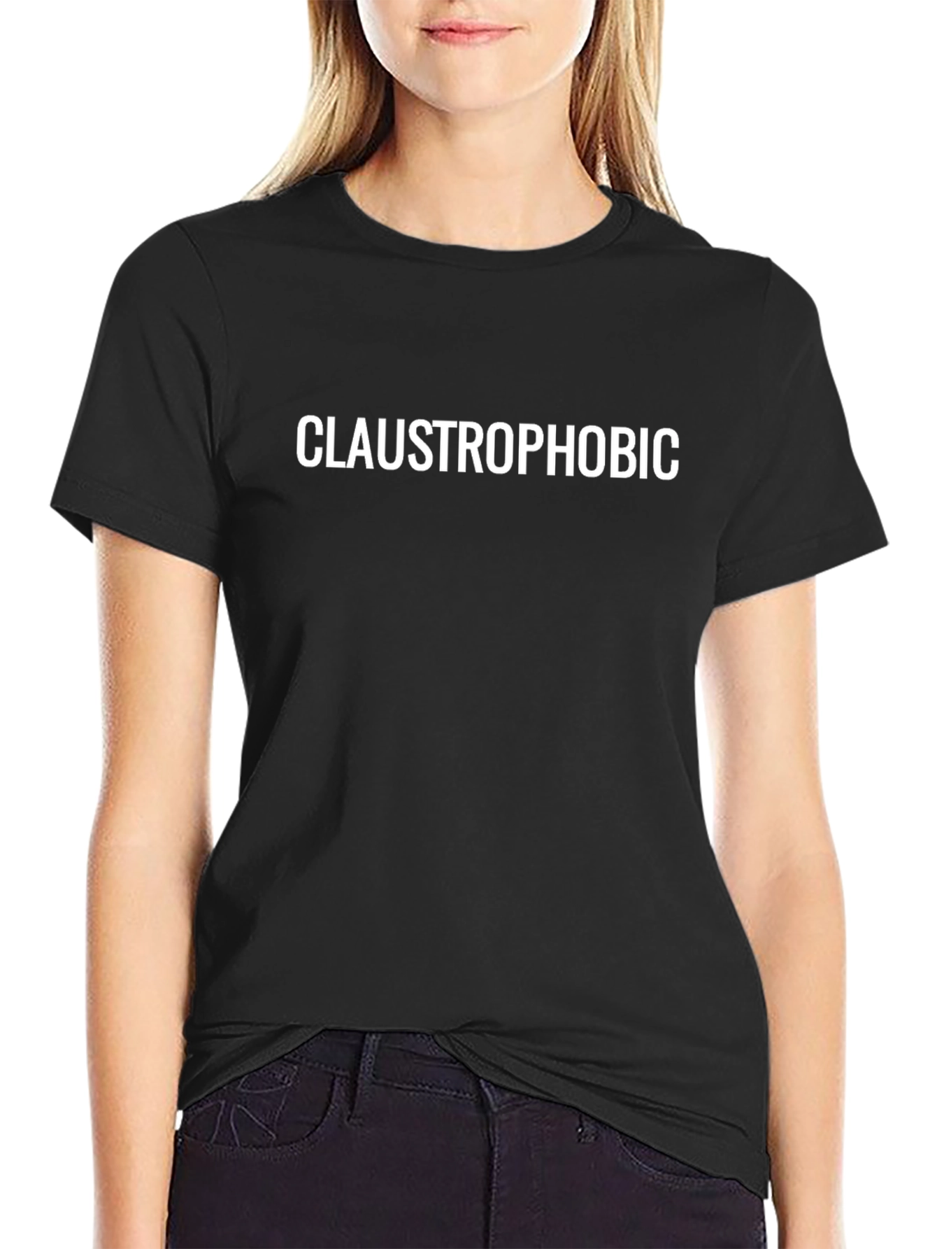 Camiseta Negra Claustrofóbico Hombre Algodón
