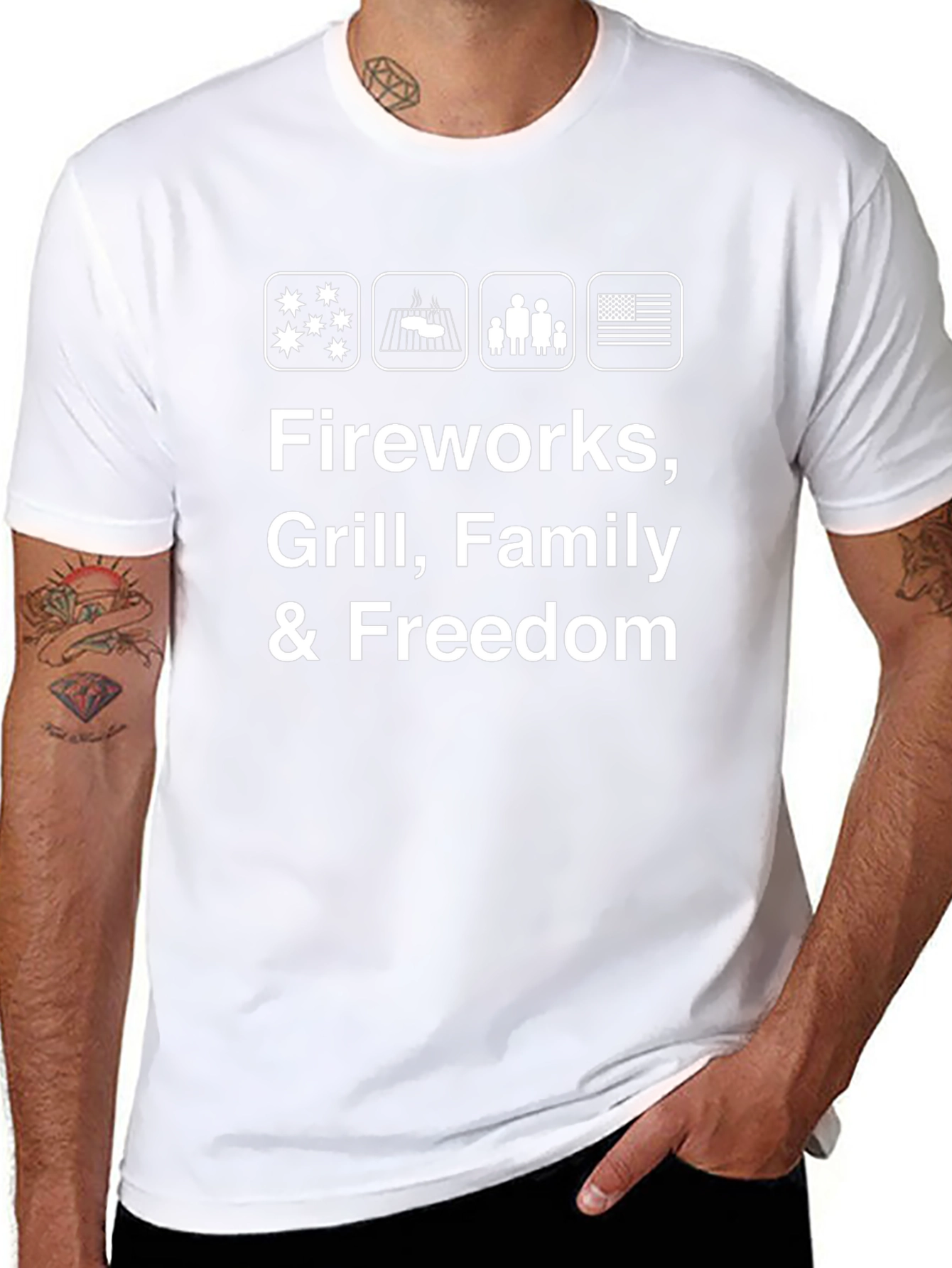 Fireworks Grill Family & Freedom T-Shirt