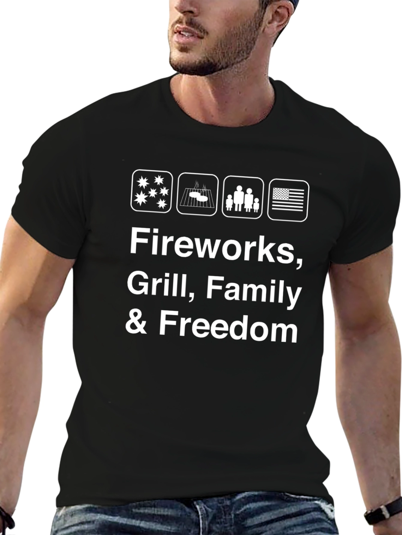 Fireworks Grill Family & Freedom T-Shirt