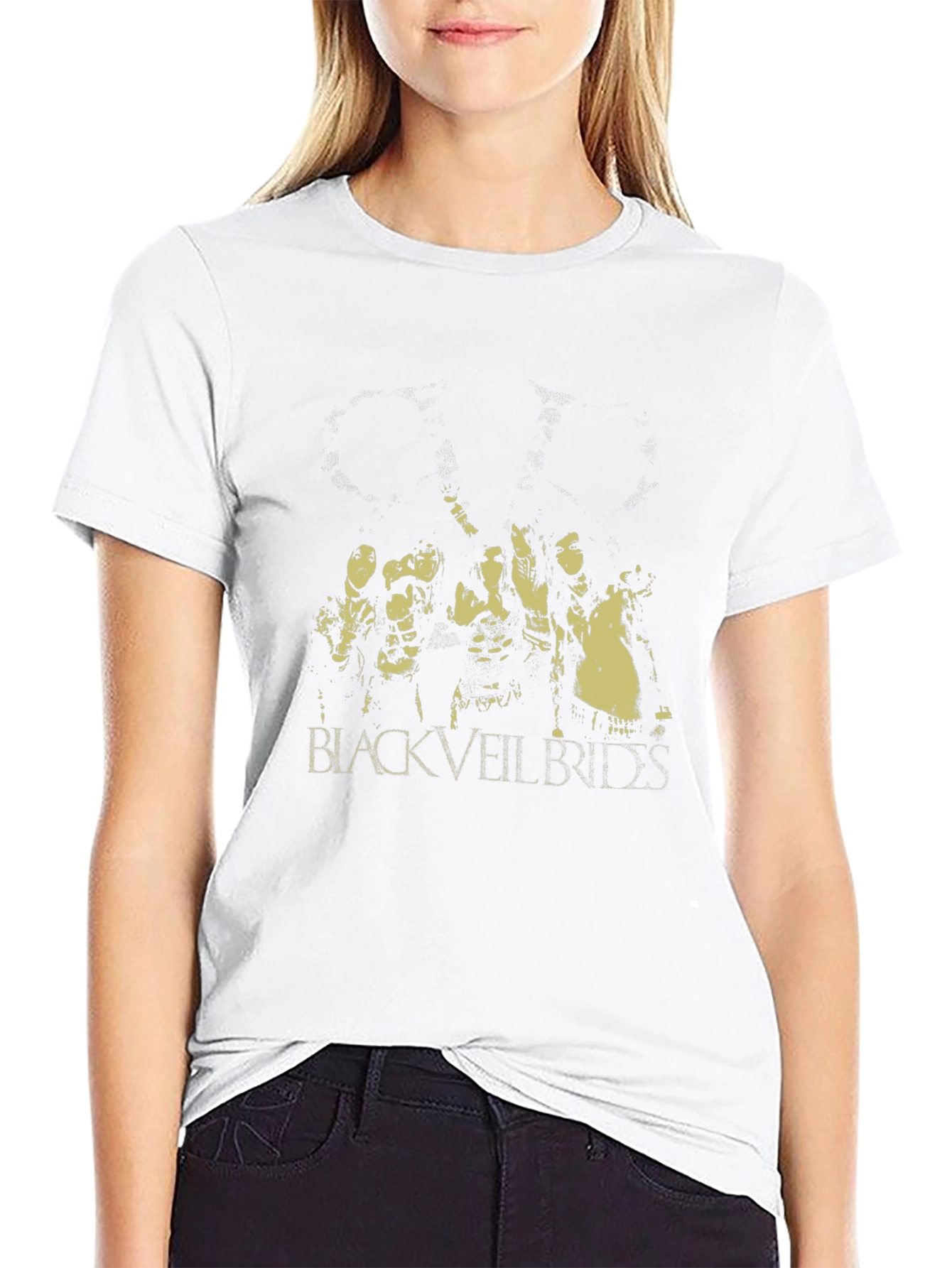 Camiseta Negra Banda Black Veil Brides Diseño Rock