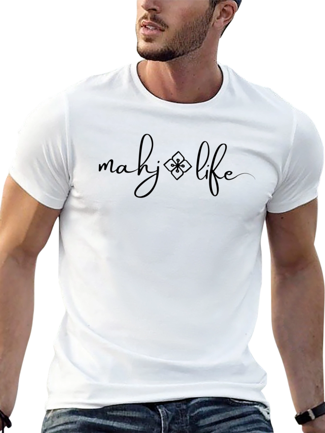 Camiseta Negra Mahj Life para Hombre
