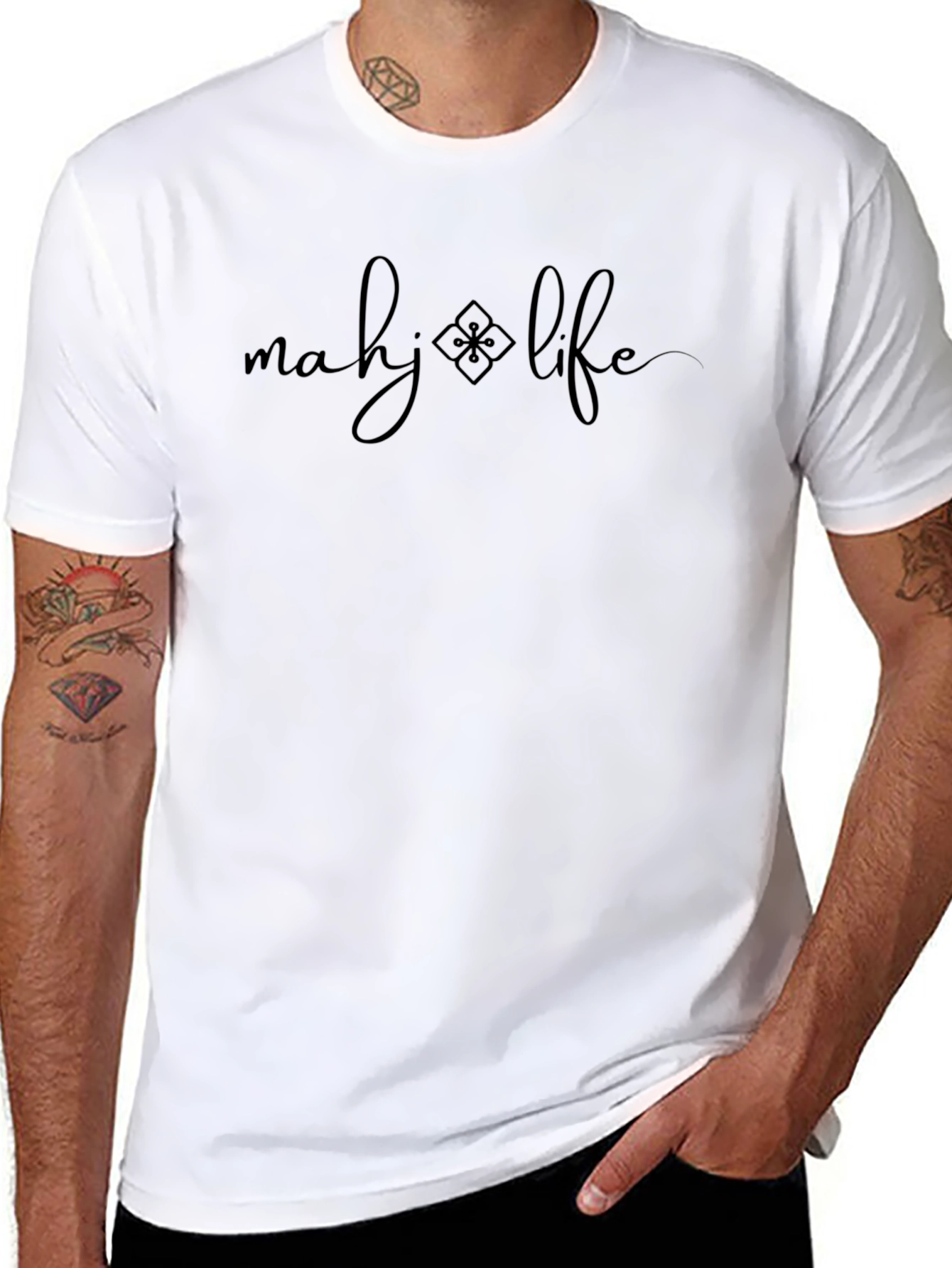 Camiseta Negra Mahj Life para Hombre