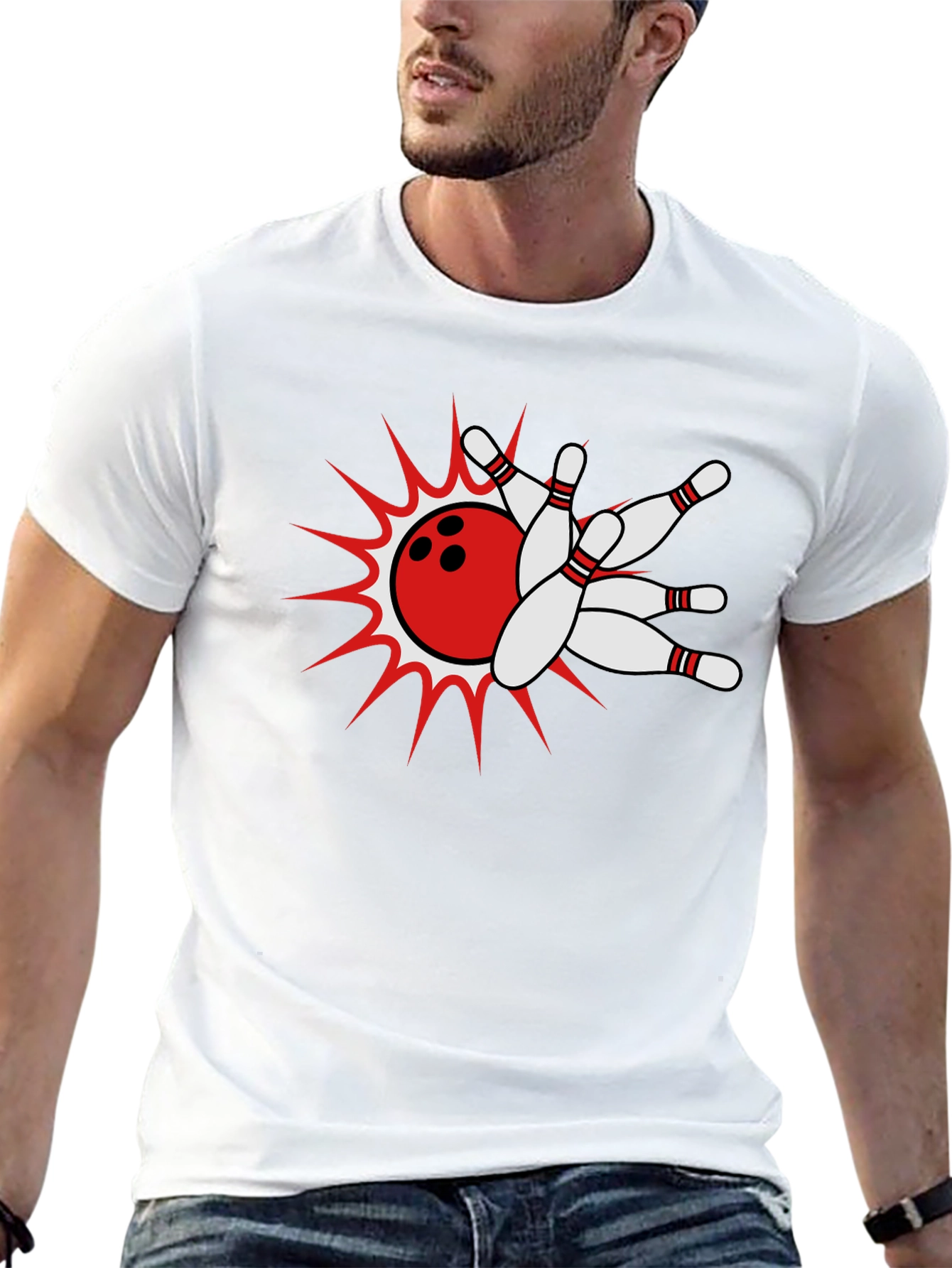 Camiseta Negra Bolos Strike Explosivo