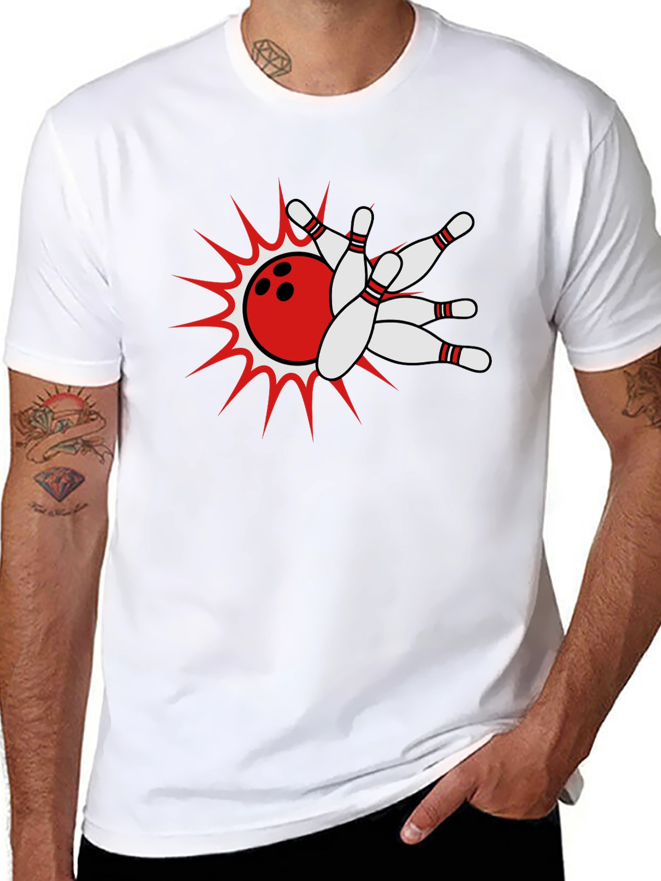 Camiseta Negra Bolos Strike Explosivo