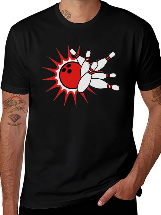 Camiseta Negra Bolos Strike Explosivo