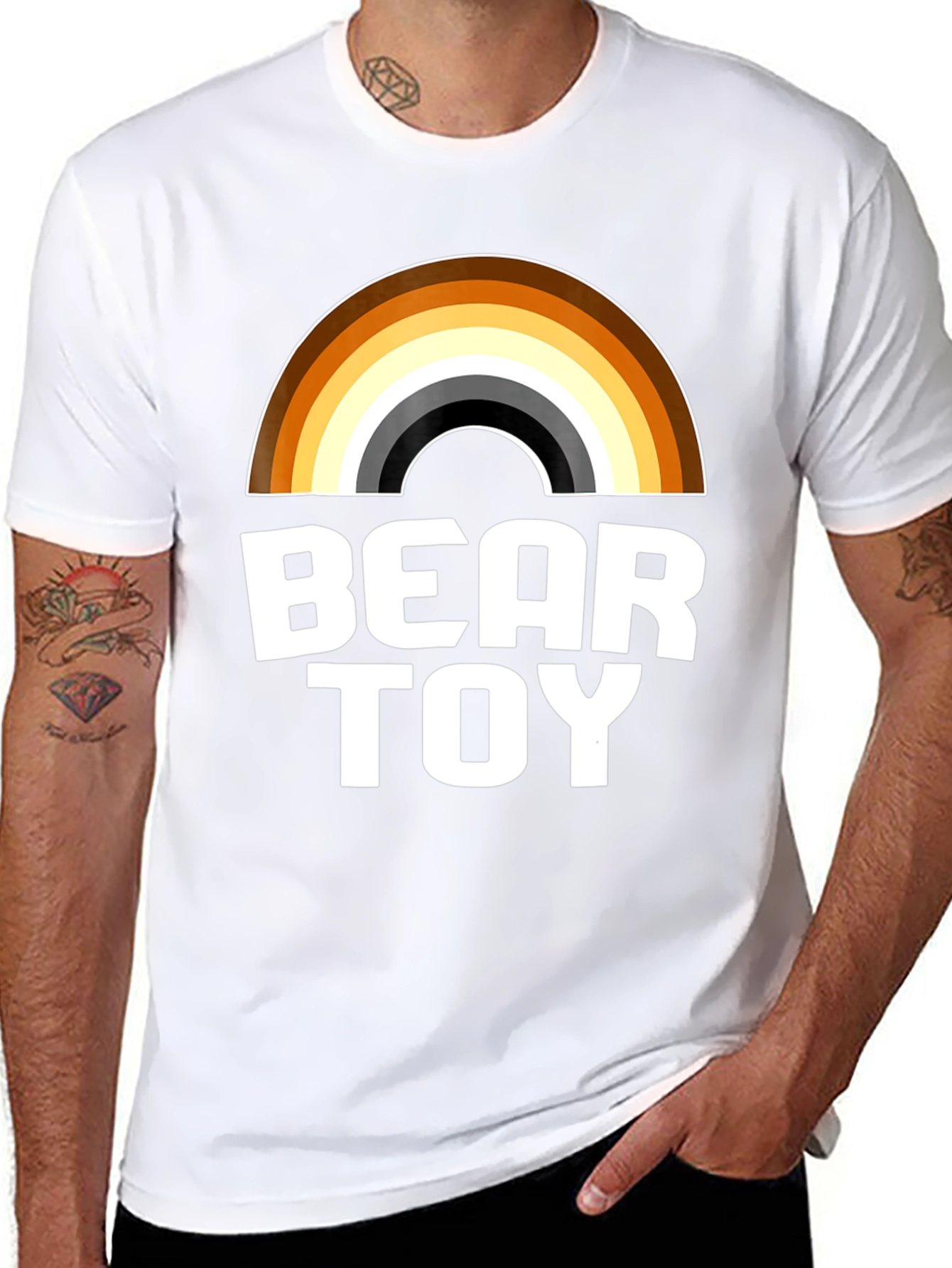 Camiseta Bear Toy con Diseño de Arcoíris