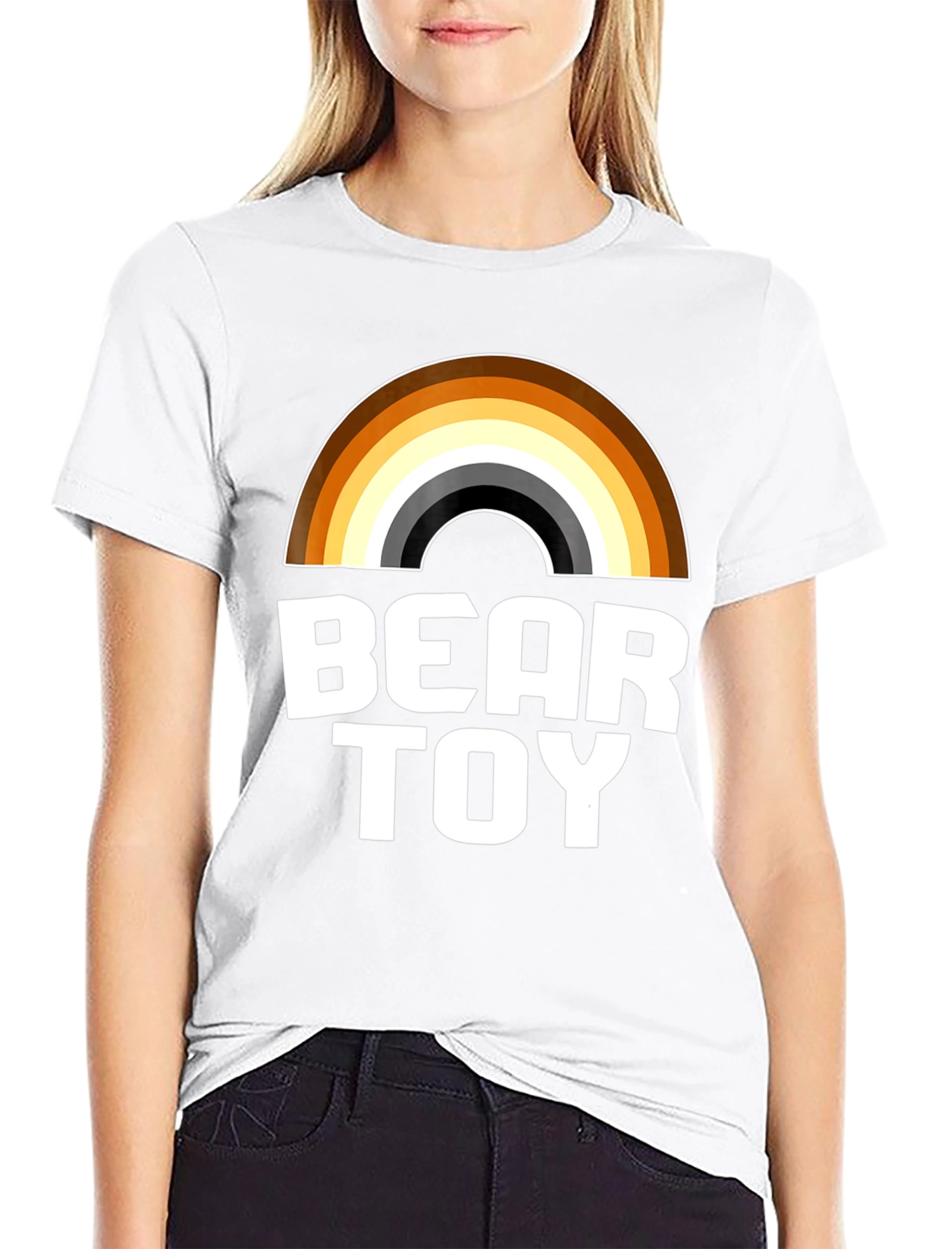 Camiseta Bear Toy con Diseño de Arcoíris