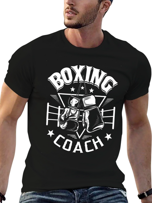 Camiseta Negra Boxing Coach para Hombre
