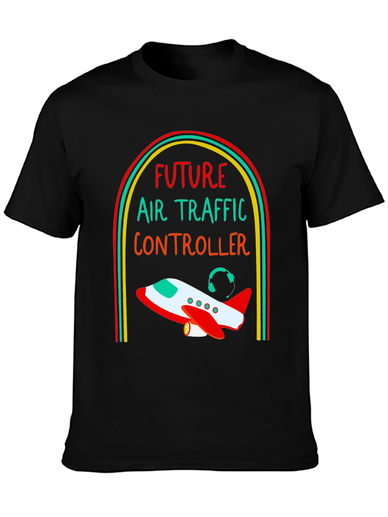 Camiseta Negra Futuro Controlador Aéreo