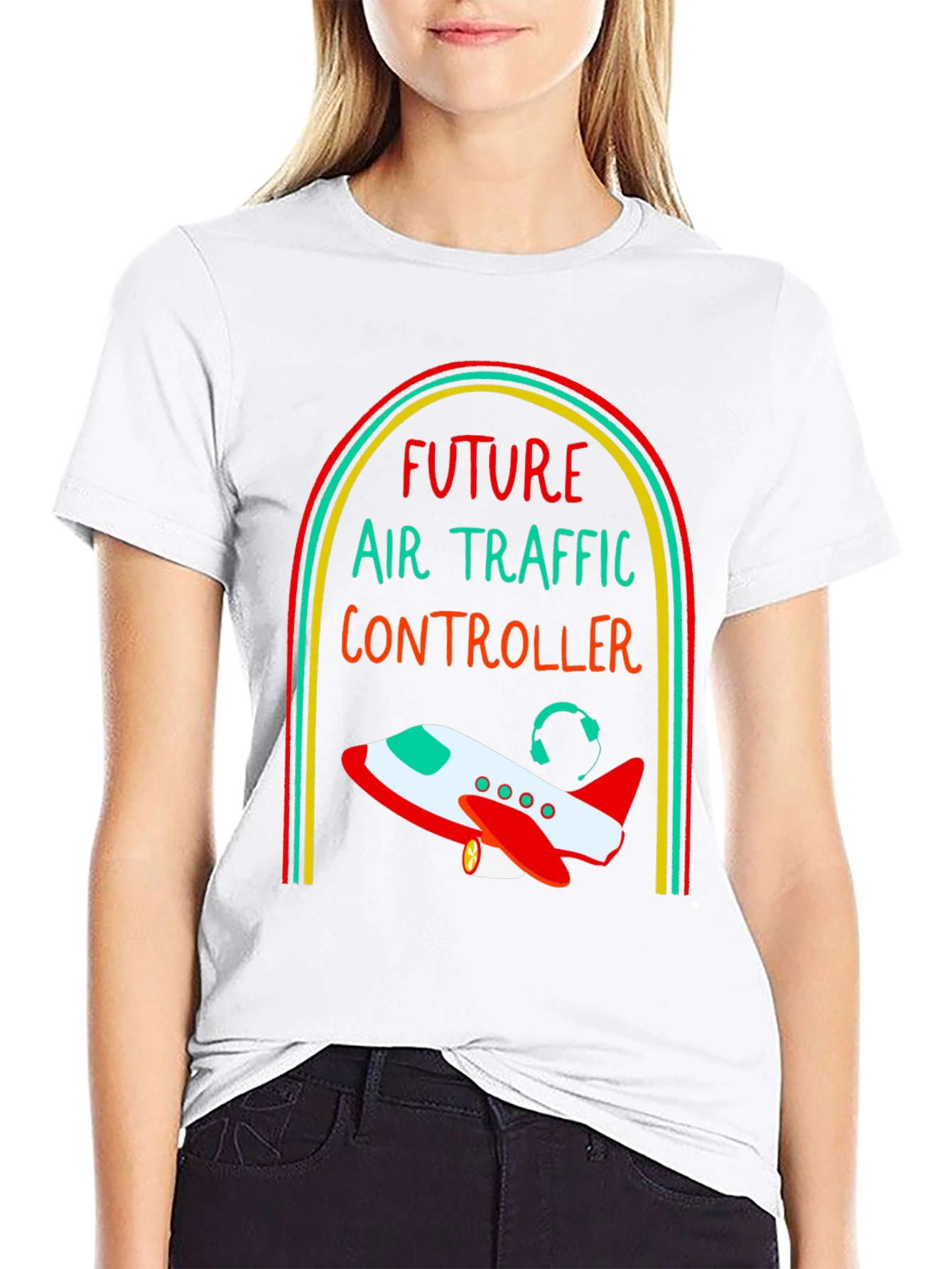 Camiseta Negra Futuro Controlador Aéreo
