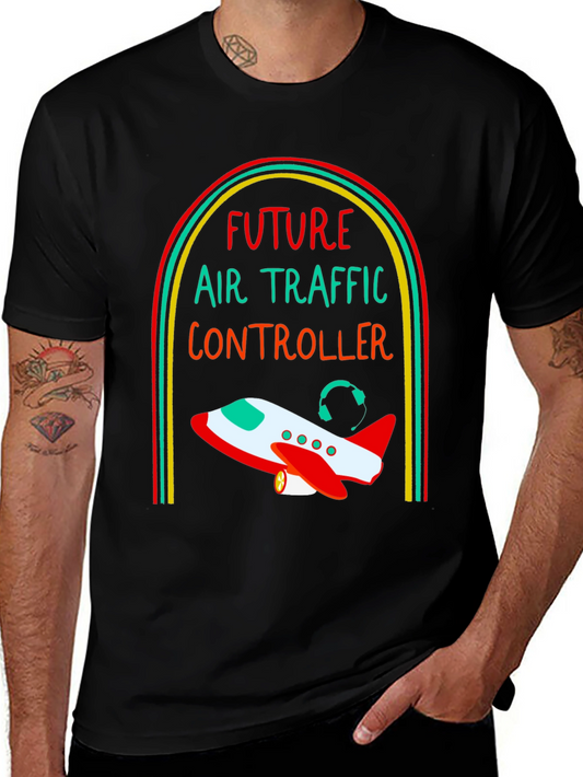 Camiseta Negra Futuro Controlador Aéreo