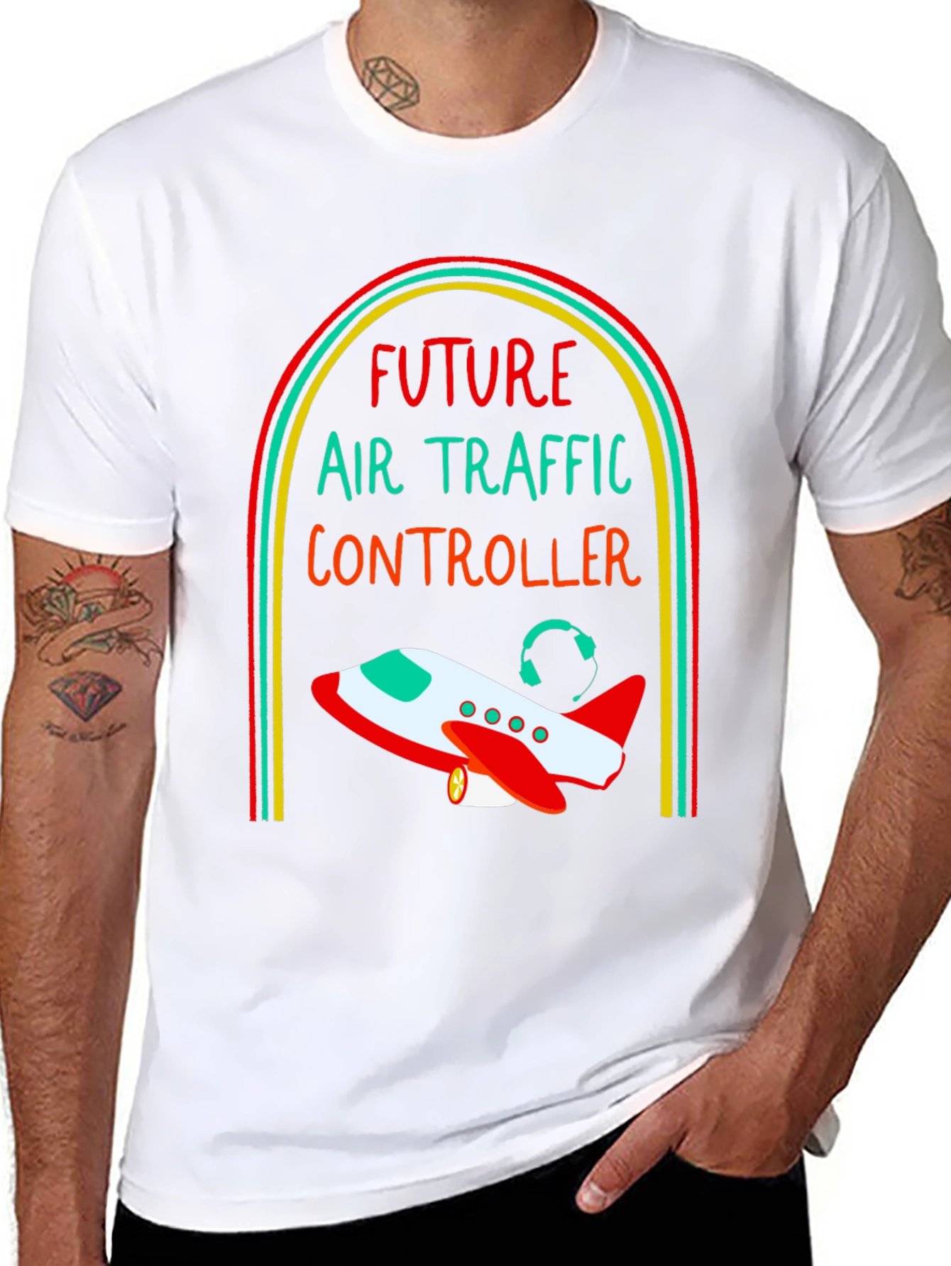 Camiseta Negra Futuro Controlador Aéreo