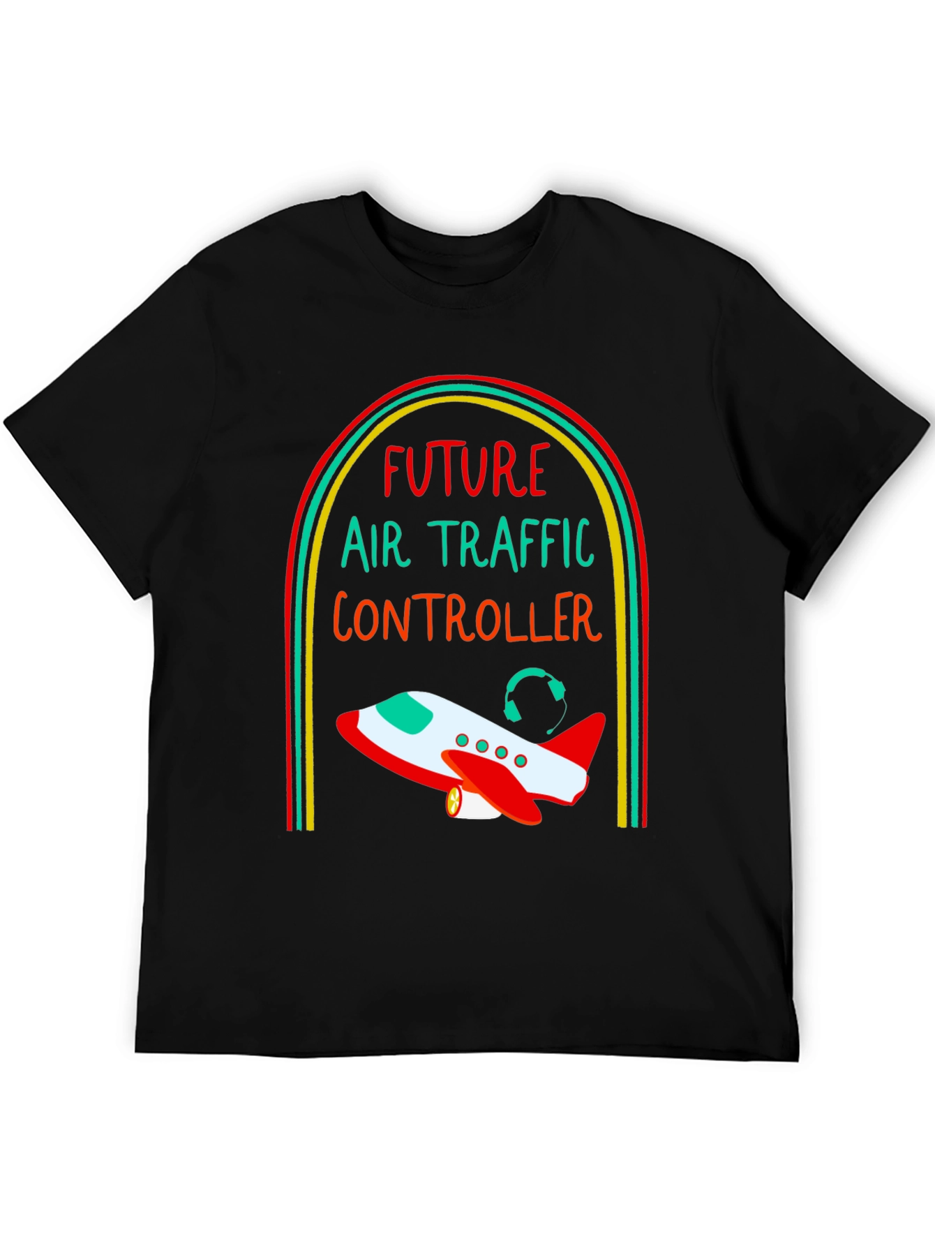 Camiseta Negra Futuro Controlador Aéreo