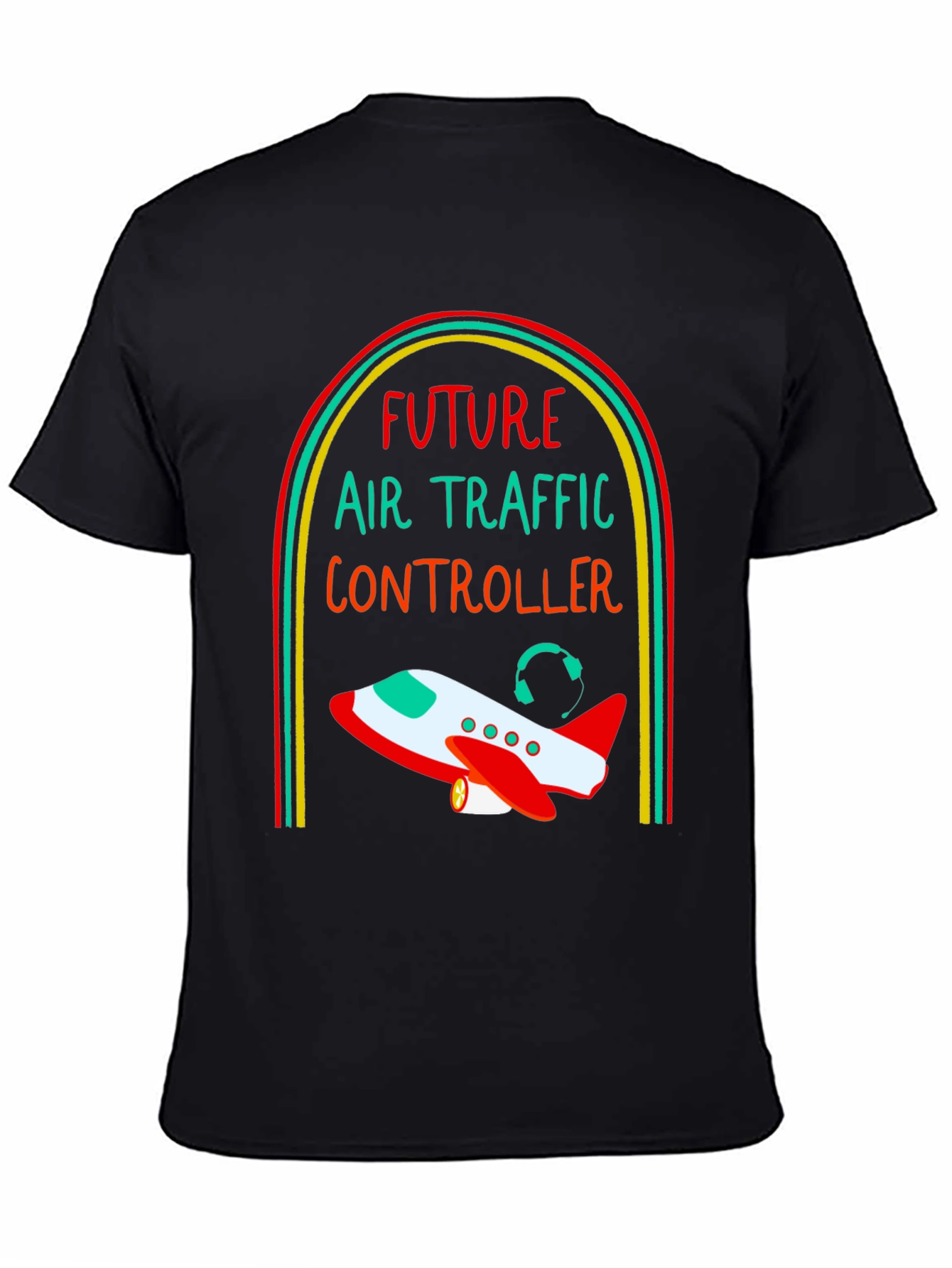 Camiseta Negra Futuro Controlador Aéreo