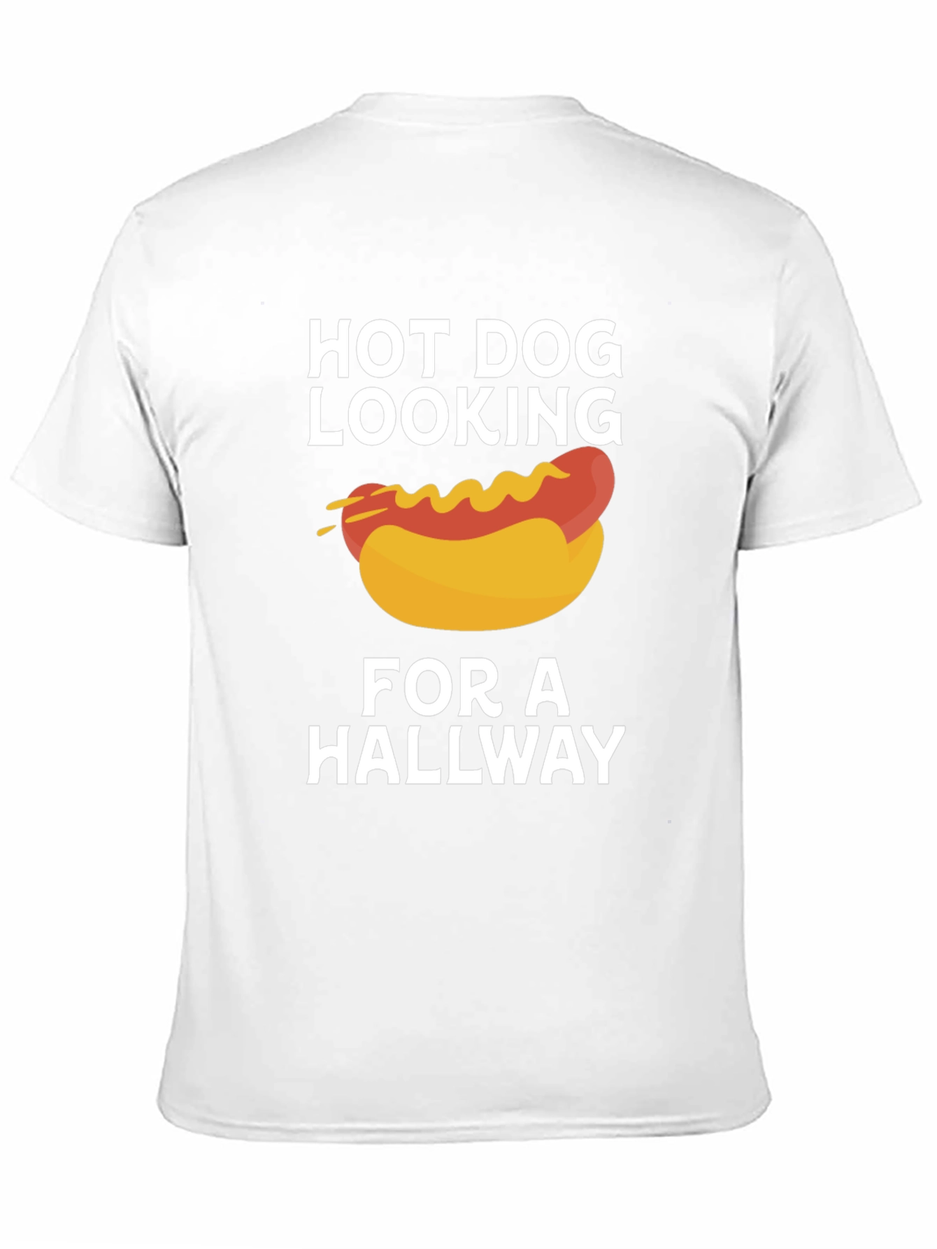 Camiseta Negra: Hot Dog Buscando un Pasillo
