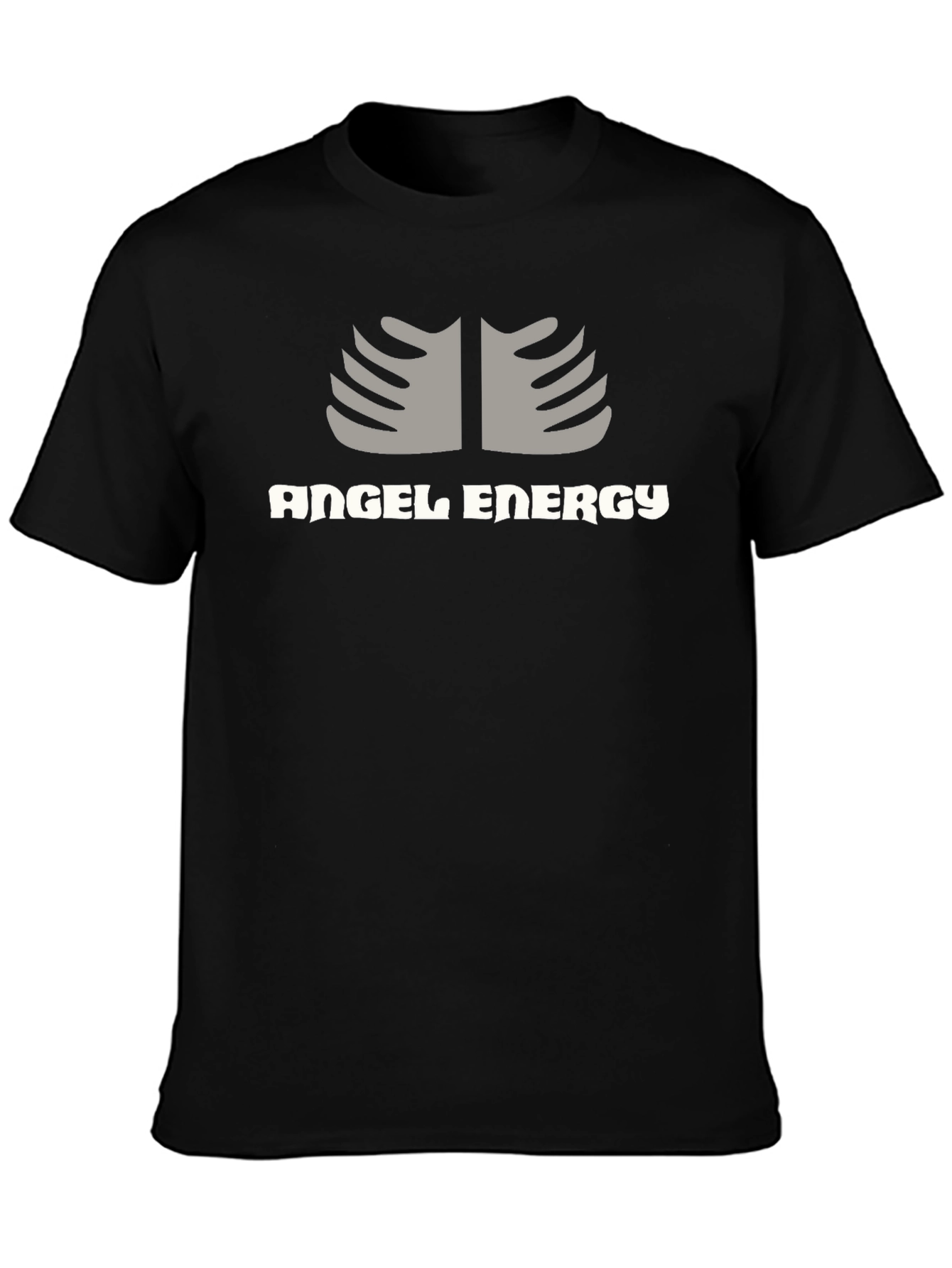 Camiseta Negra Angel Energy Diseño Único