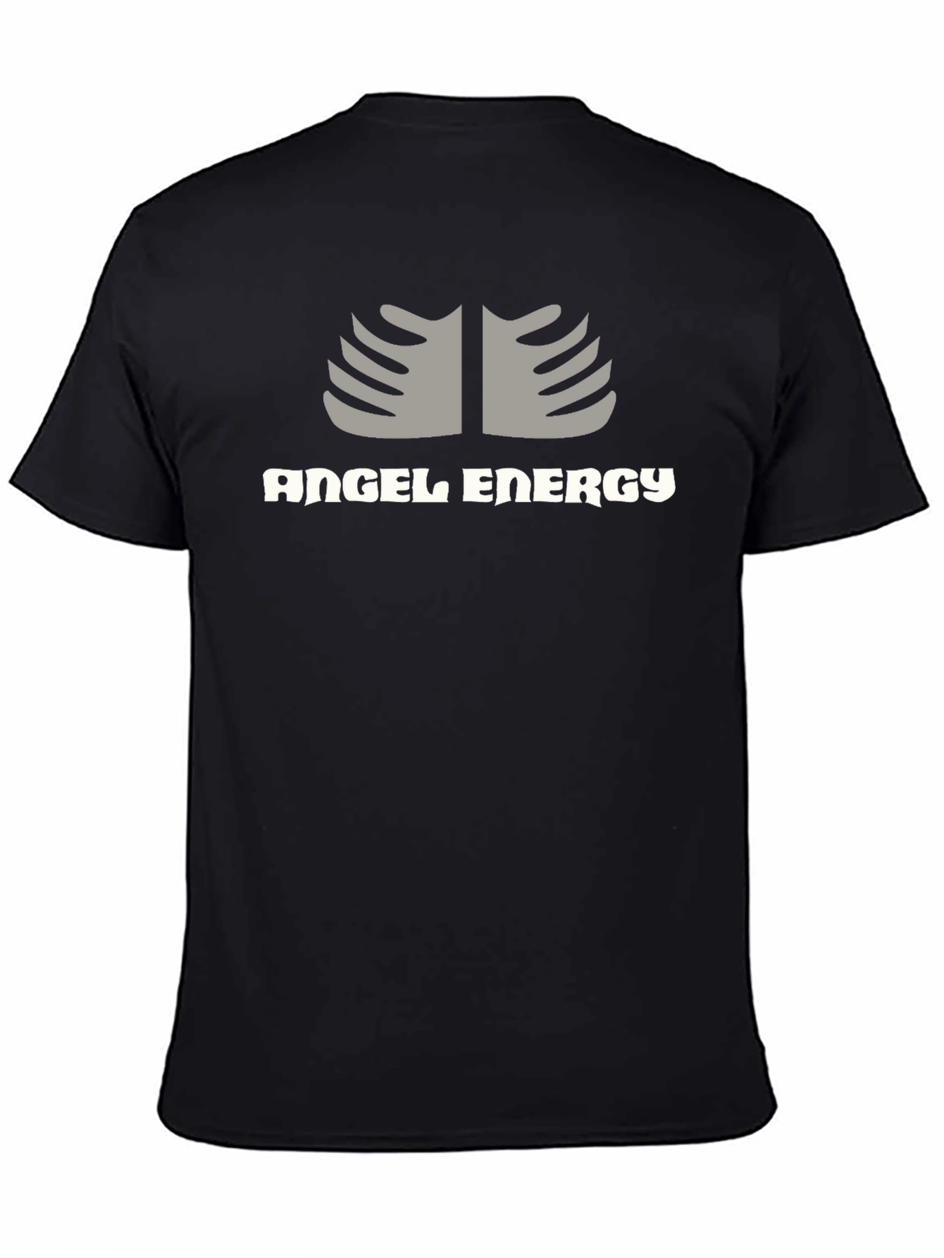Camiseta Negra Angel Energy Diseño Único