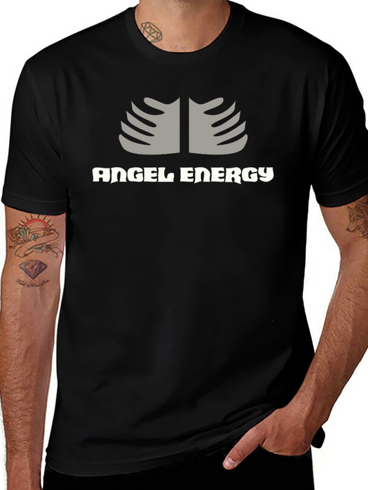 Camiseta Negra Angel Energy Diseño Único