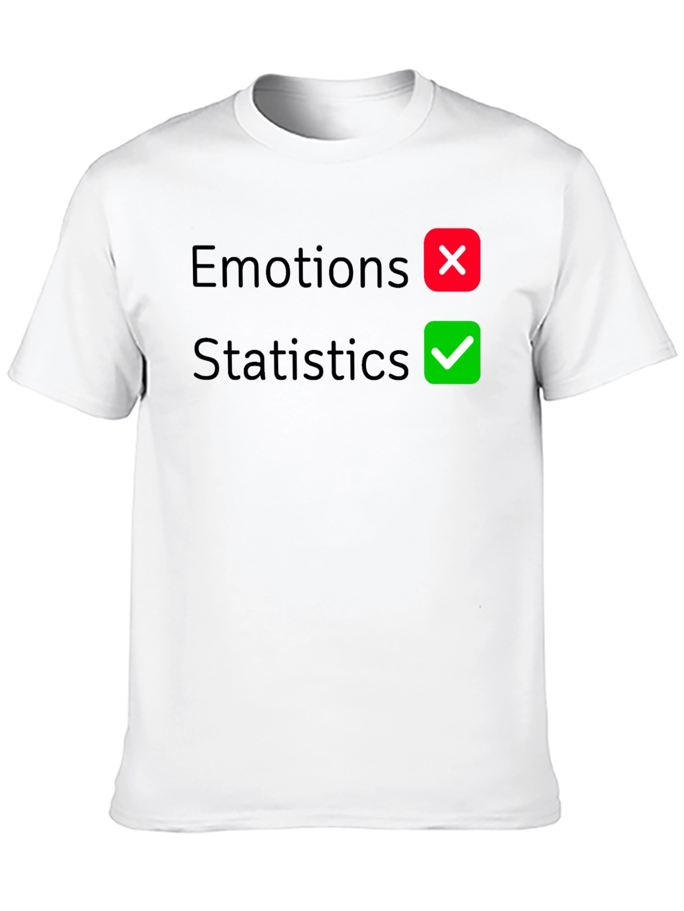 Camiseta Negra: ¡Estadísticas Sí! Emociones No.