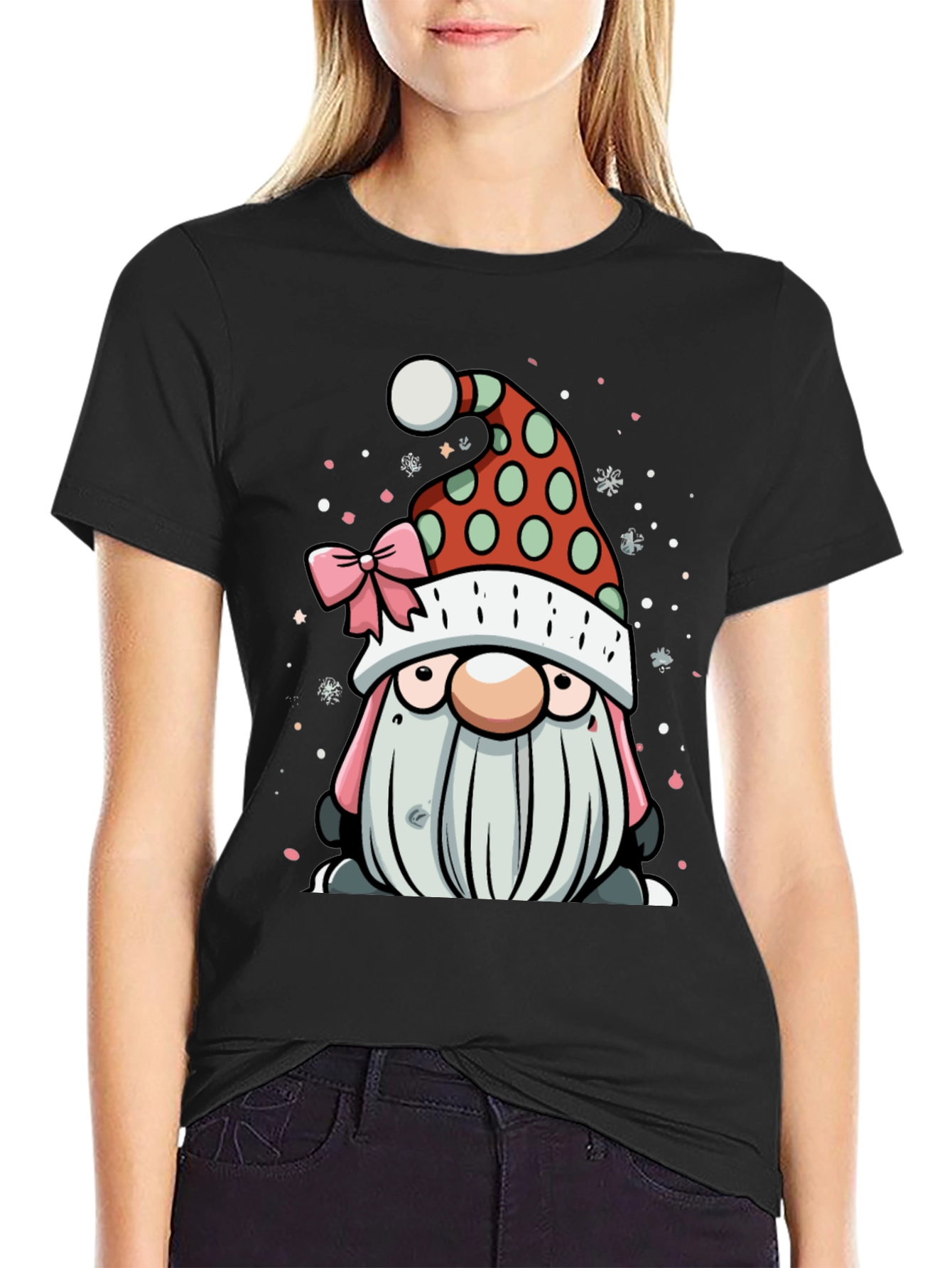 Camiseta Hombre Diseño Navideño Gnomo