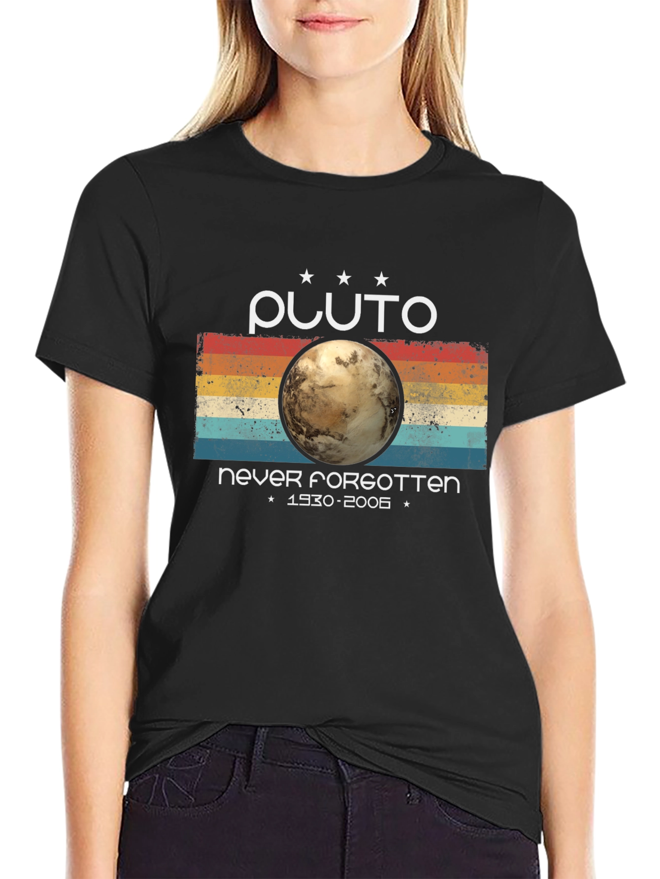 Camiseta con Diseño Retro de Plutón