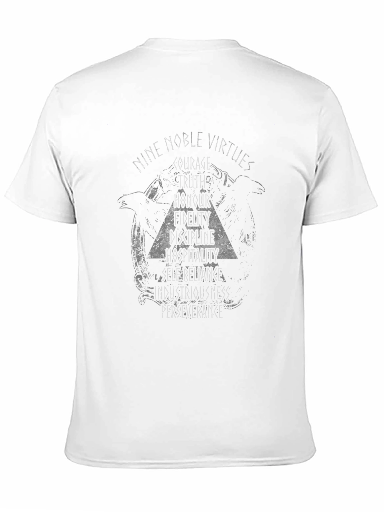 Camiseta Negra Virtudes Nórdicas para Hombre
