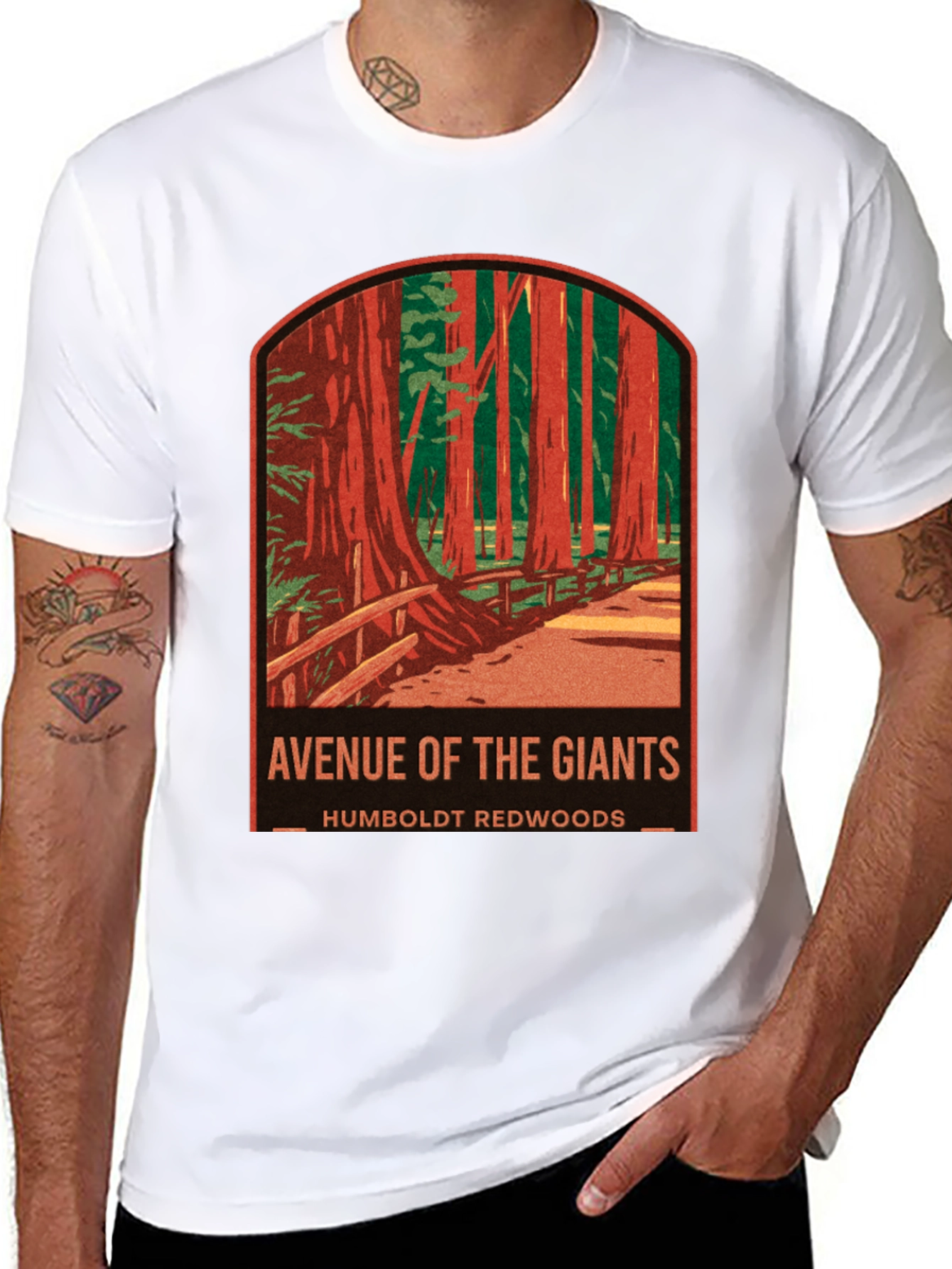 Camiseta Avenue of the Giants Humboldt Redwoods