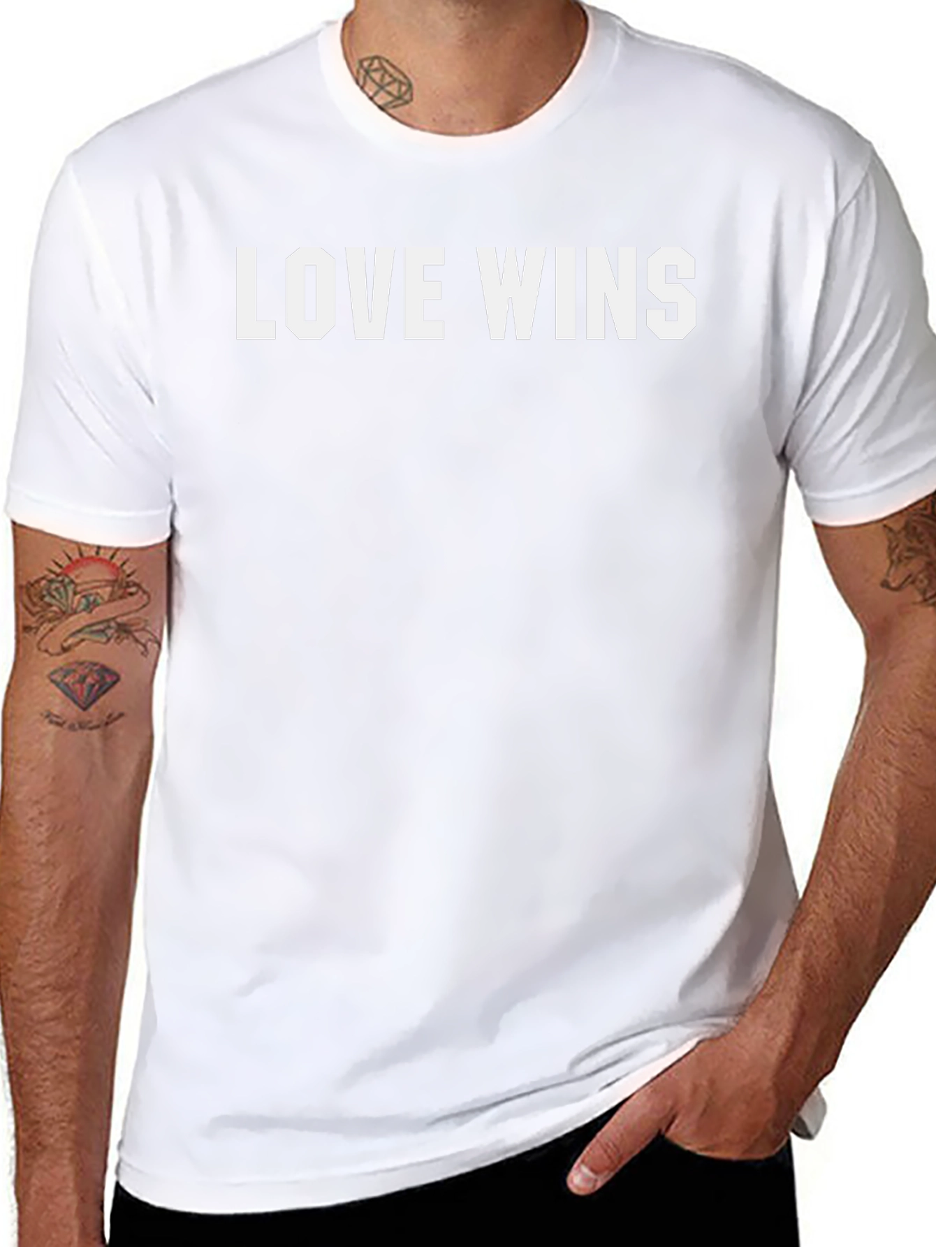 Camiseta Negra Love Wins para Hombre