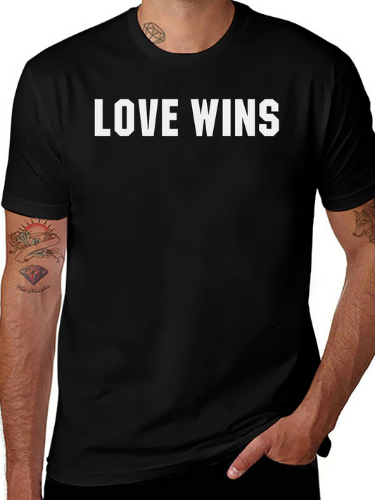 Camiseta Negra Love Wins para Hombre